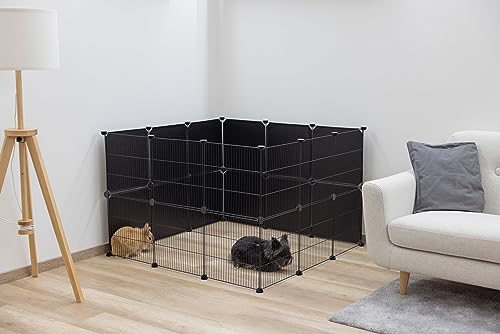 Detalle de Kerbl Pet Enclos Hopsi — Enclos grillagé extensible pour petits animaux (12 éléments 35x35 cm chacun)