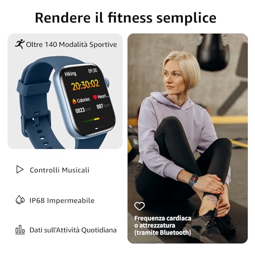 Thumbnail 2 de AcclaFit Smartwatch Uomo Donna 1.85": 140+ modalità, monitoraggio salute e impermeabilità IP68