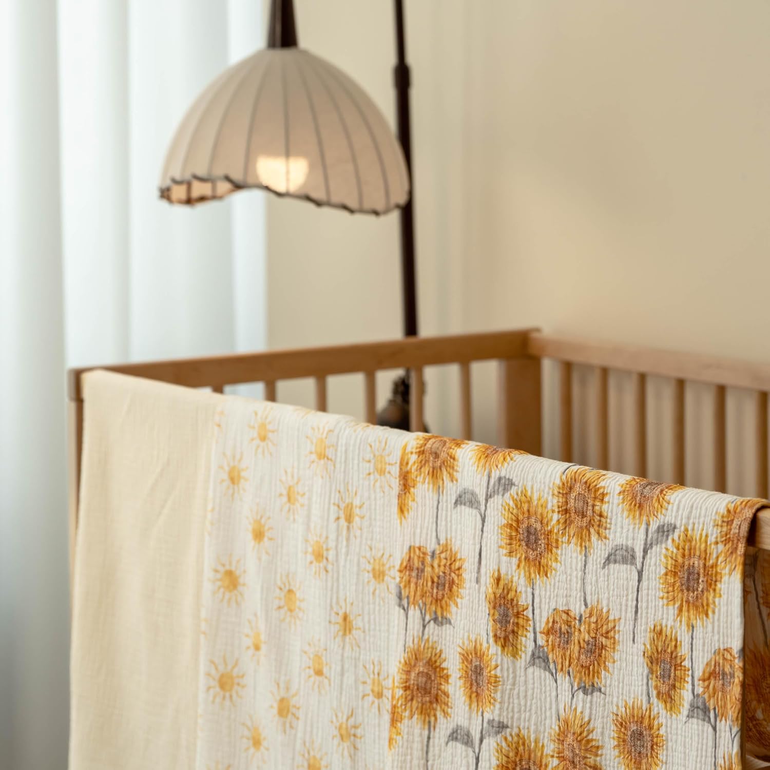 Thumbnail 6 de Muslin Swaddle Blankets for Newborn, 3 Pack – Sunflower