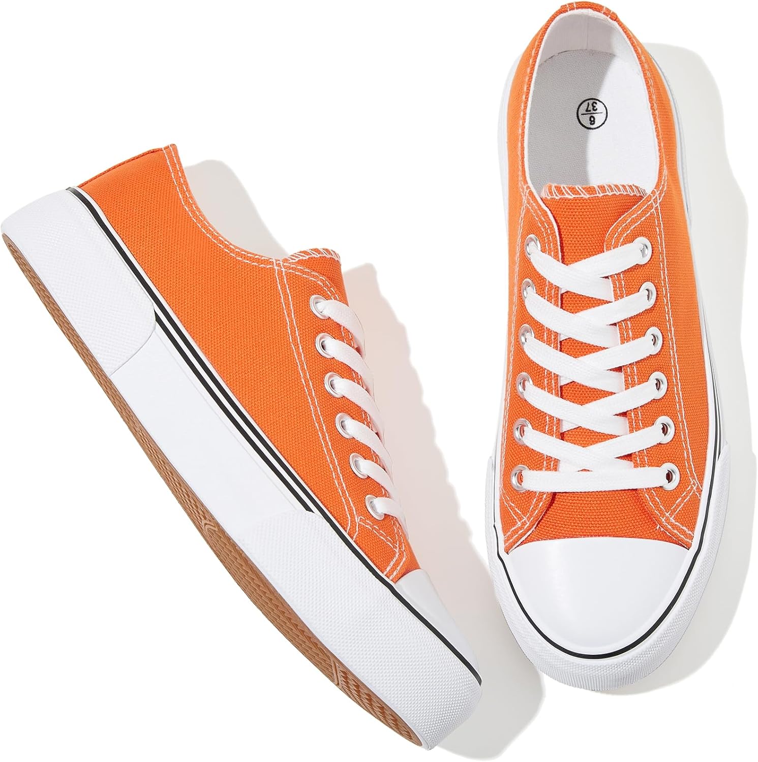 Detalle de Adokoo Canvas Women’s Low Top Sneakers: Timeless, Comfortable Everyday Wear
