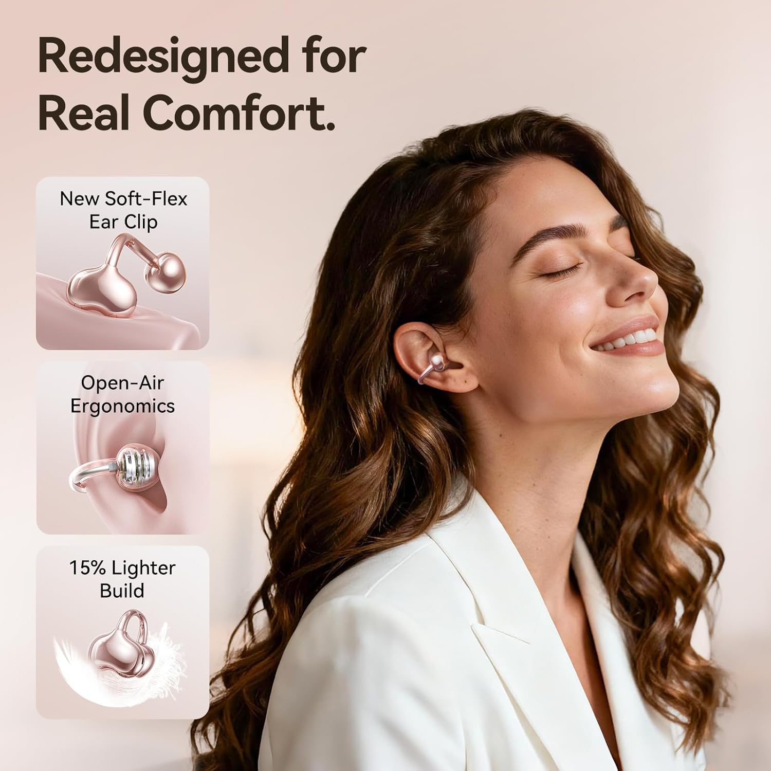 Thumbnail 2 de Kinglucky Upgraded Clip-On Earbuds 50H playtime