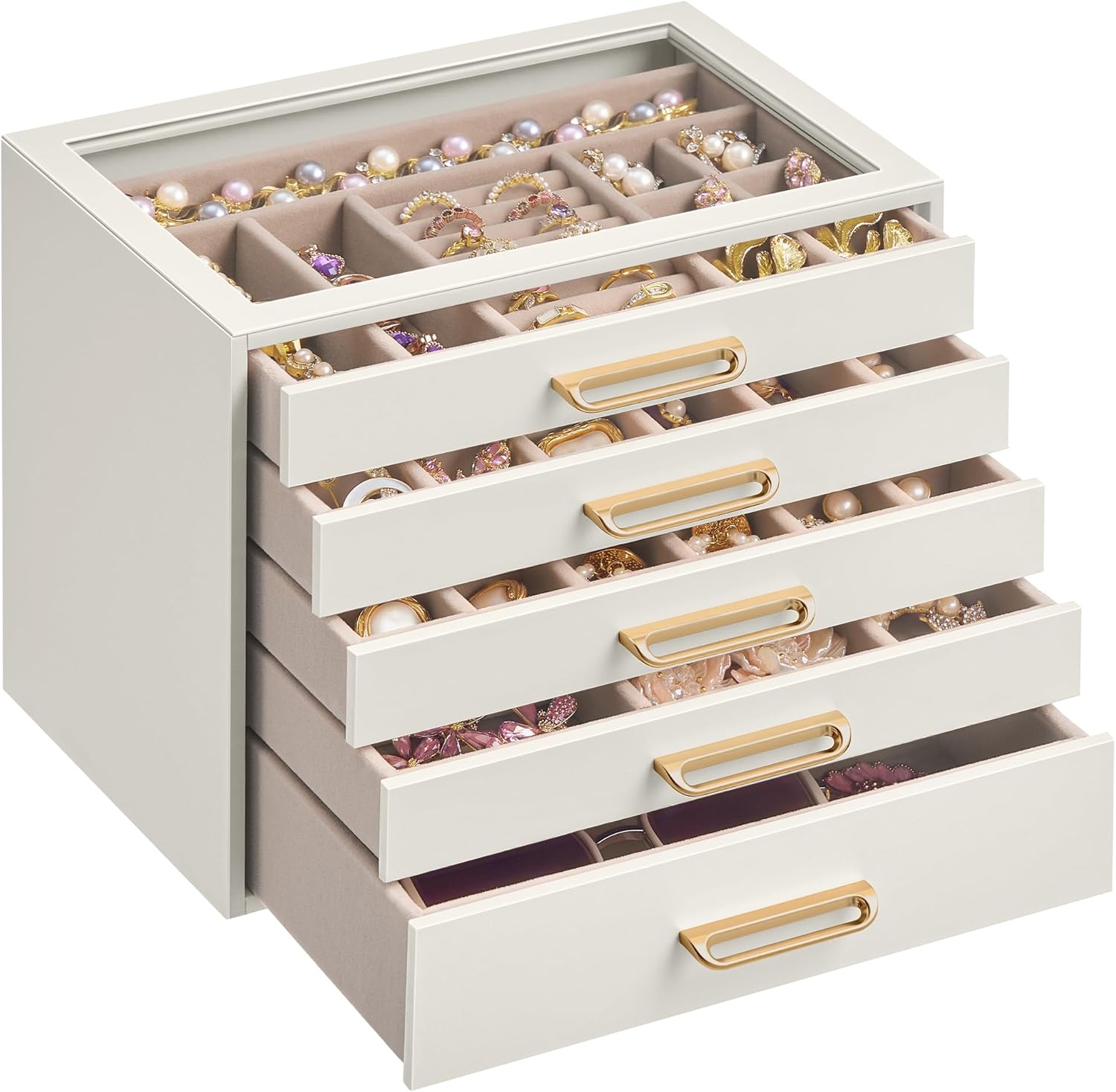 Detalle de SONGMICS Caja de Joyas Organizador de Joyería