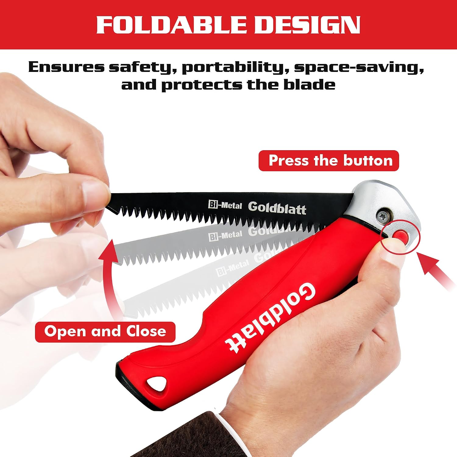 Thumbnail 2 de Goldblatt Folding Jab Saw: Compact 8-TPI Bi-Metal Drywall Saw with Soft Grip