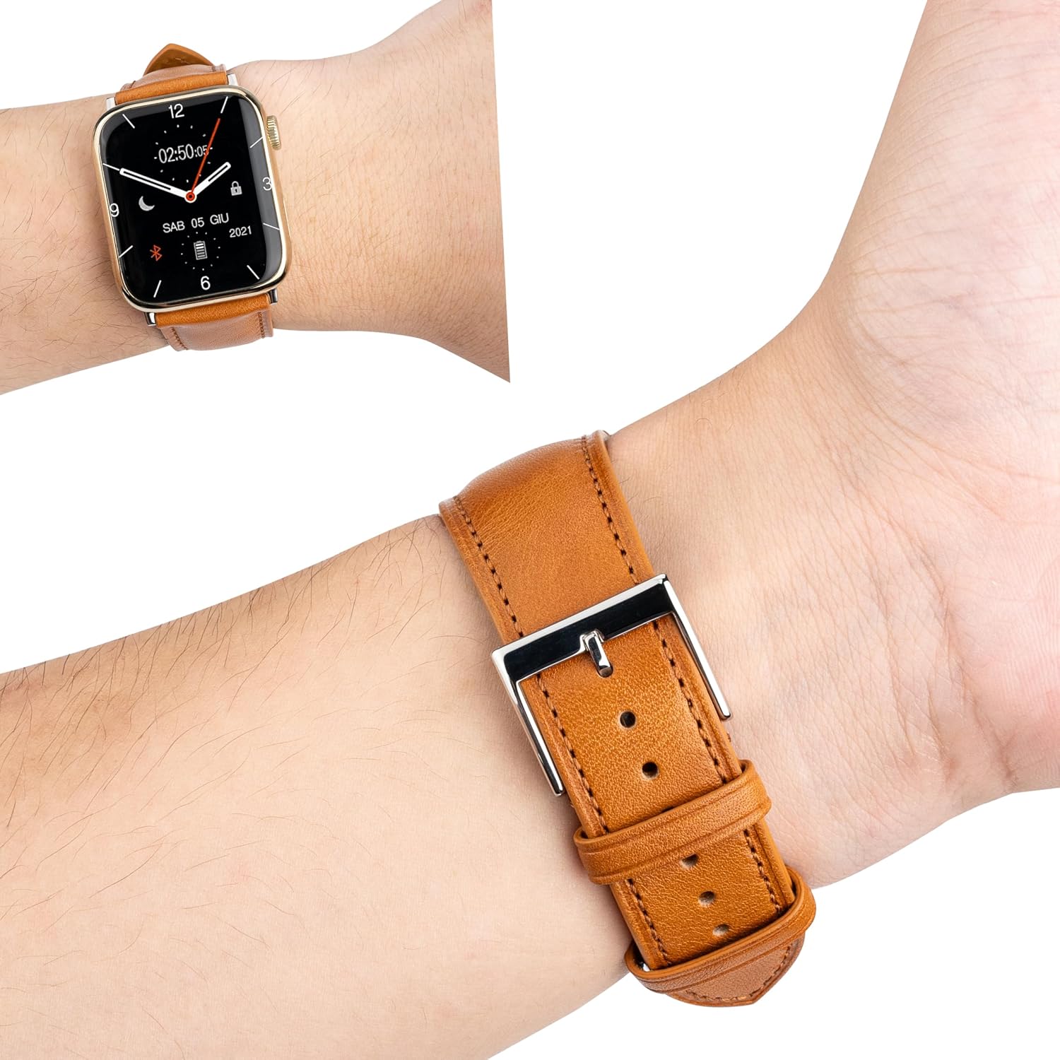 Thumbnail 4 de Leather Straps Compatible with Apple Watch 49 mm Ultra