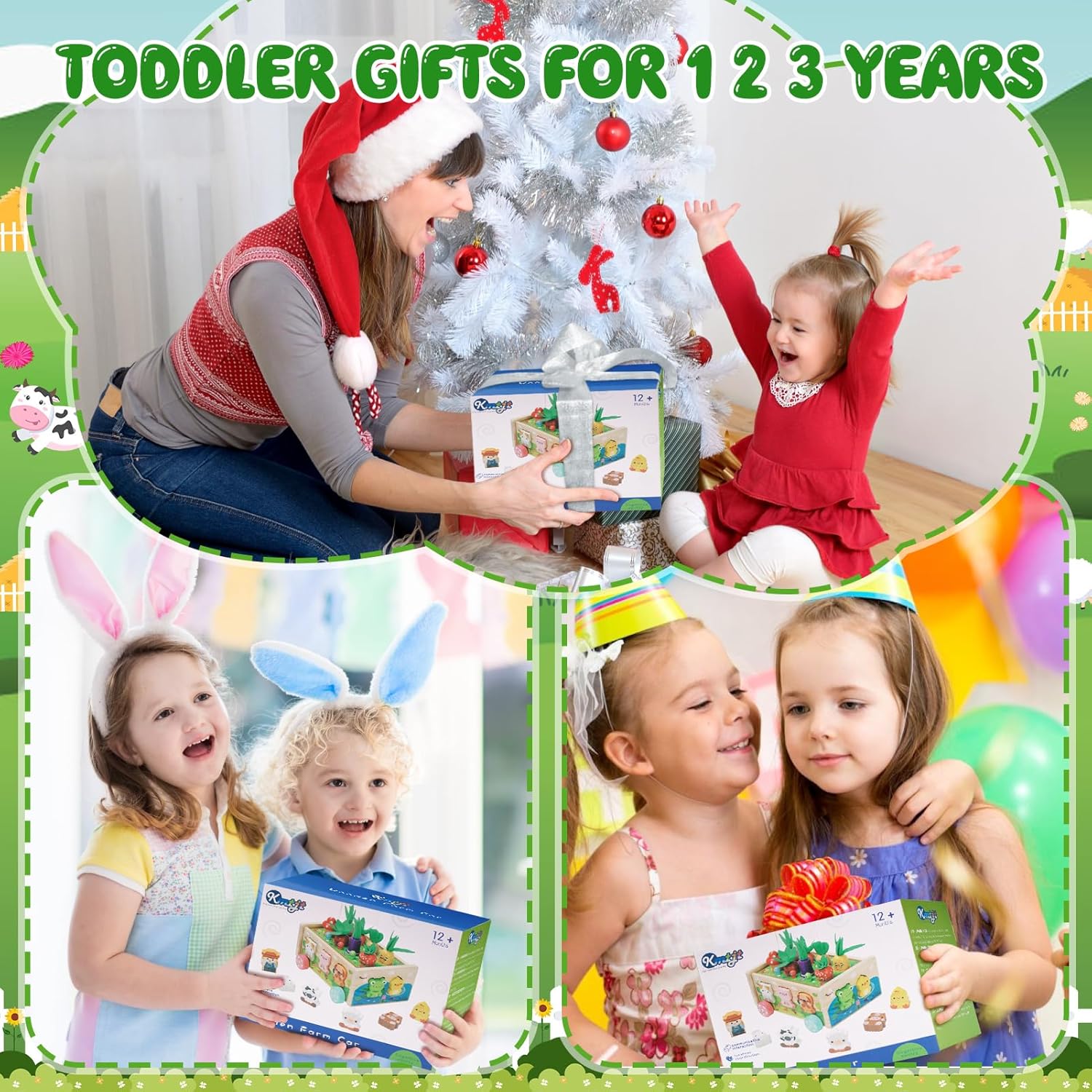 Thumbnail 5 de Montessori Wooden Farm Toys 12–18 months 🌳