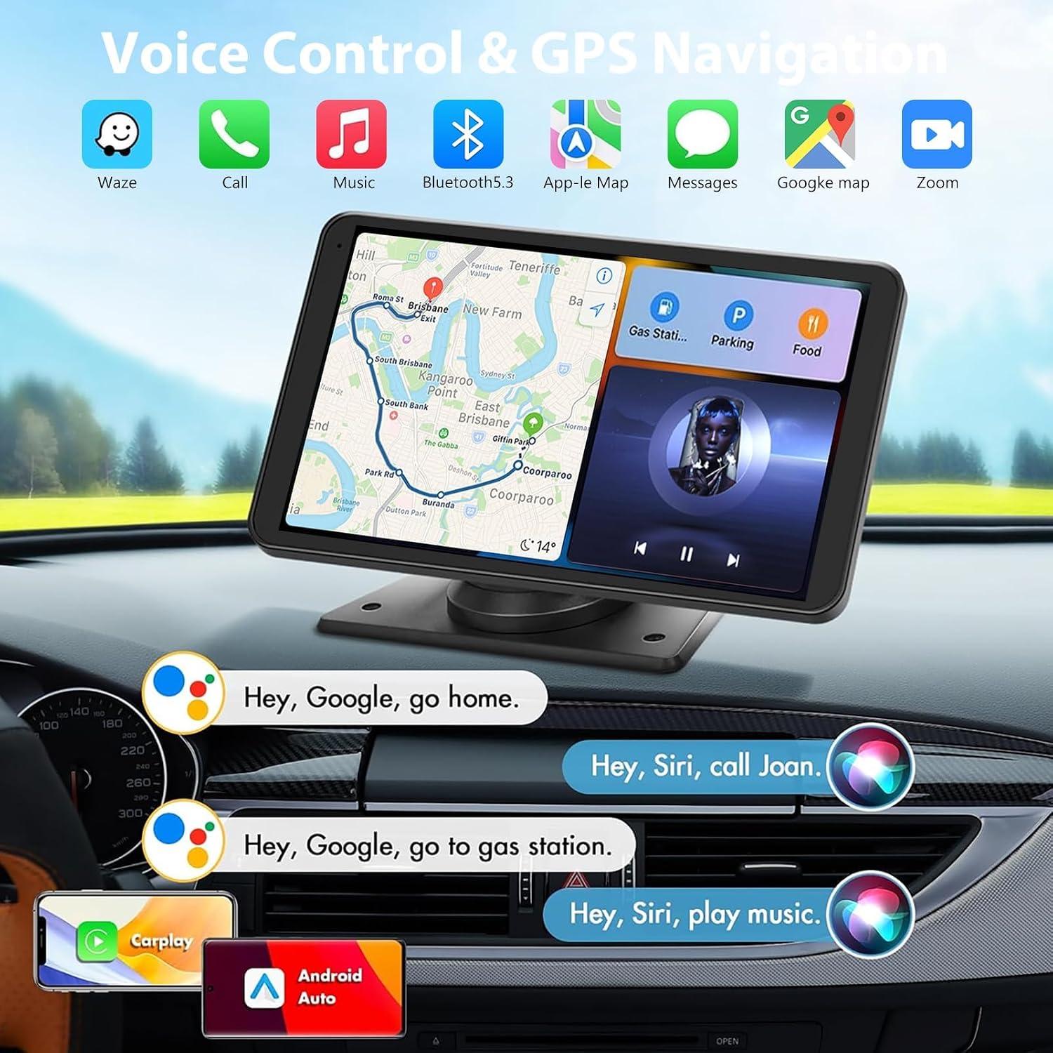 Thumbnail 2 de Carplay 7" Wireless Portable Screen