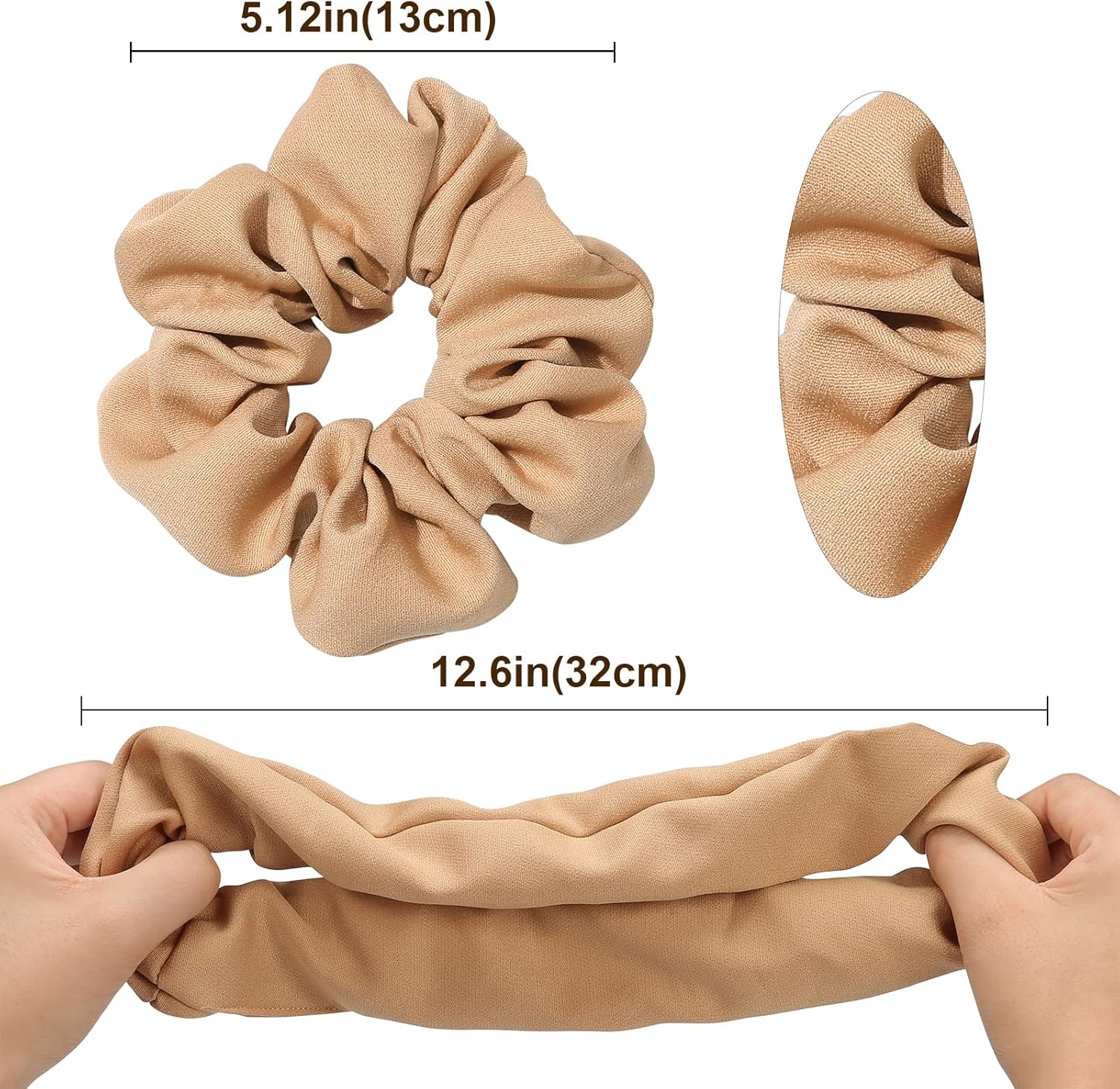 Detalle de Lolalet 6 Chouchous Cheveux en Satin – Ensemble multicolore doux et sans tiraillement