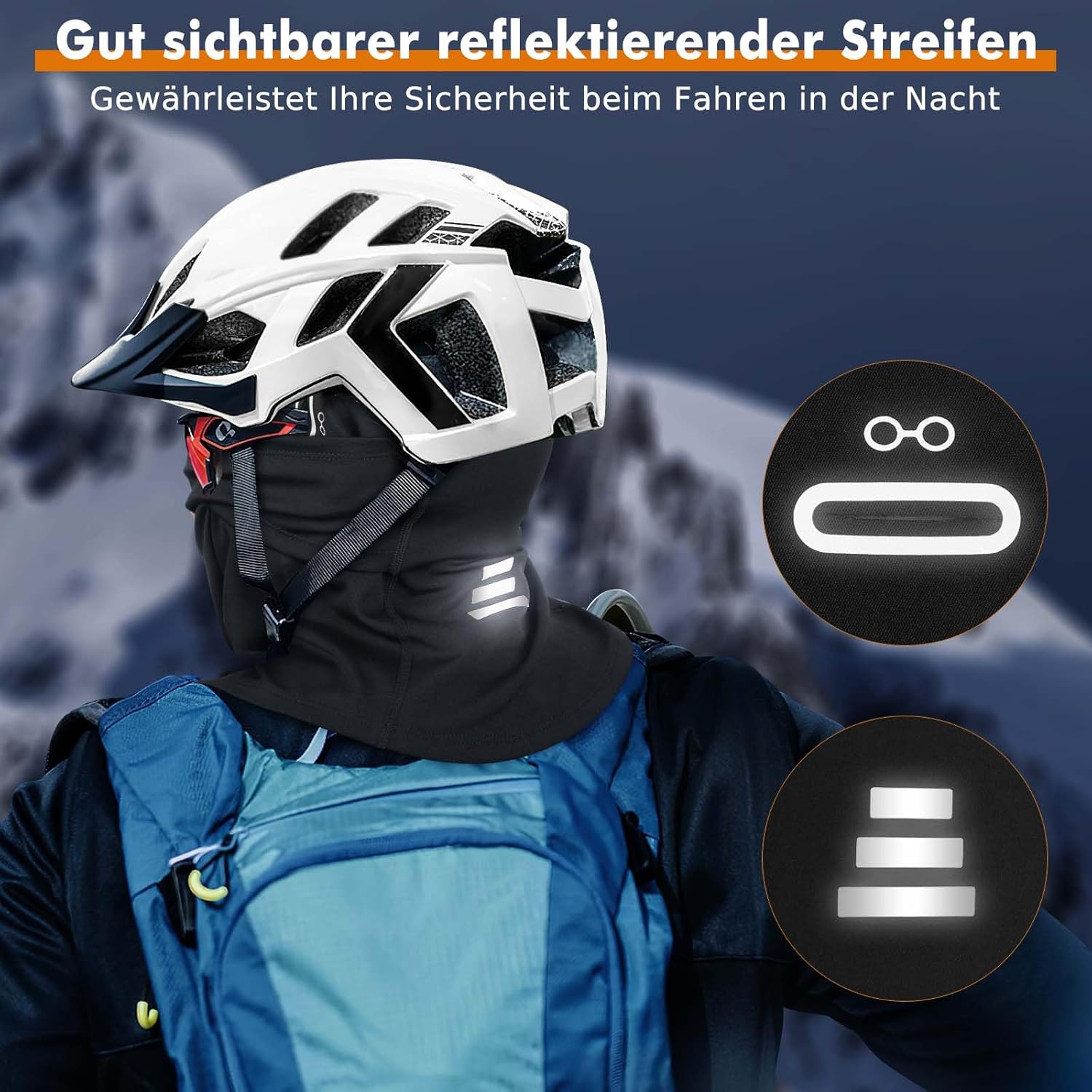 Detalle de toptrek Sturmhaube Winter Balaclava – winddicht, atmungsaktiv