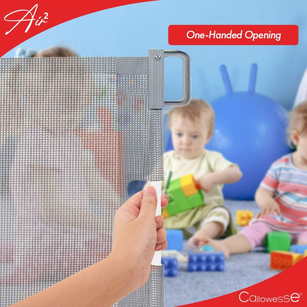 Thumbnail 4 de Callowesse Air2 Extra Wide Retractable Safety Stair Gate – Grey