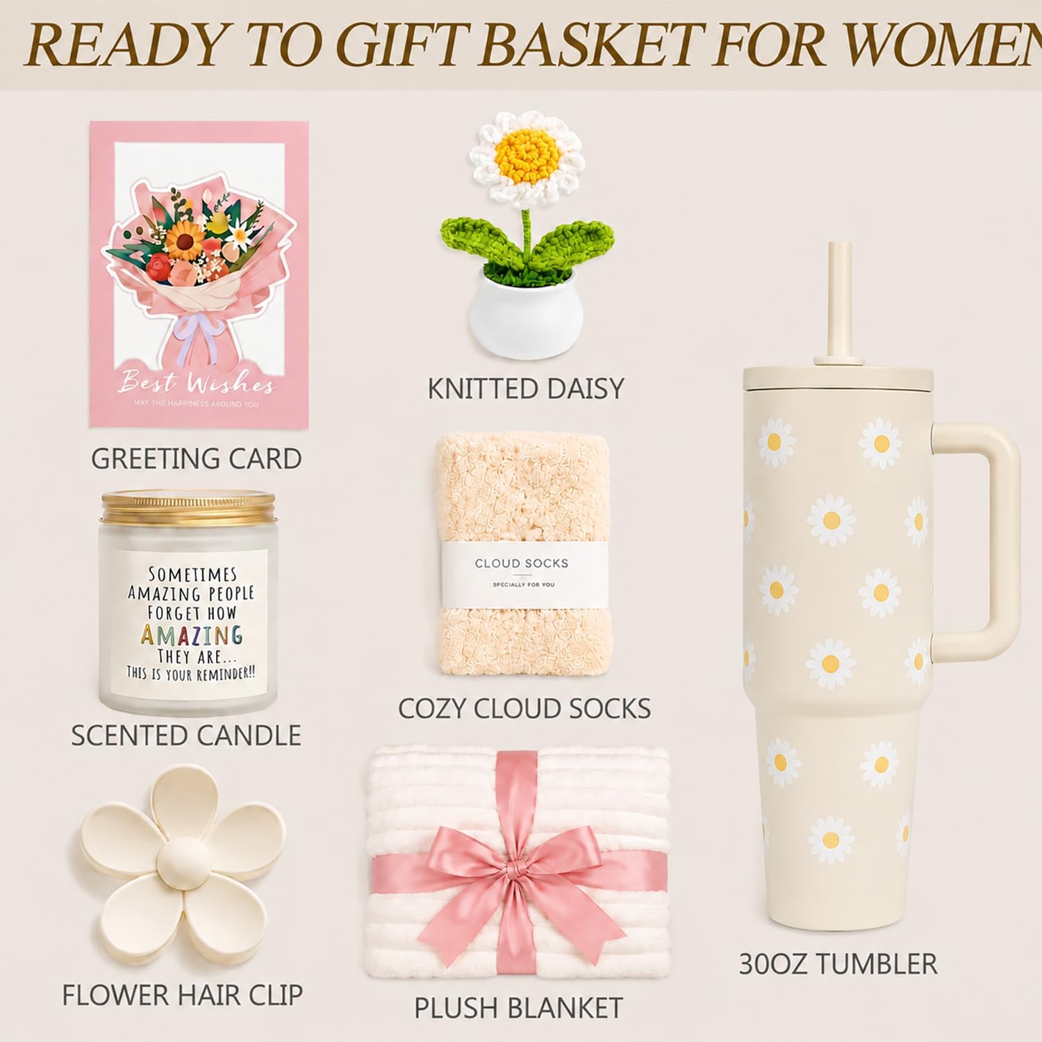 Detalle 1 de Women’s Gift Basket with 100 × 150 cm Blanket