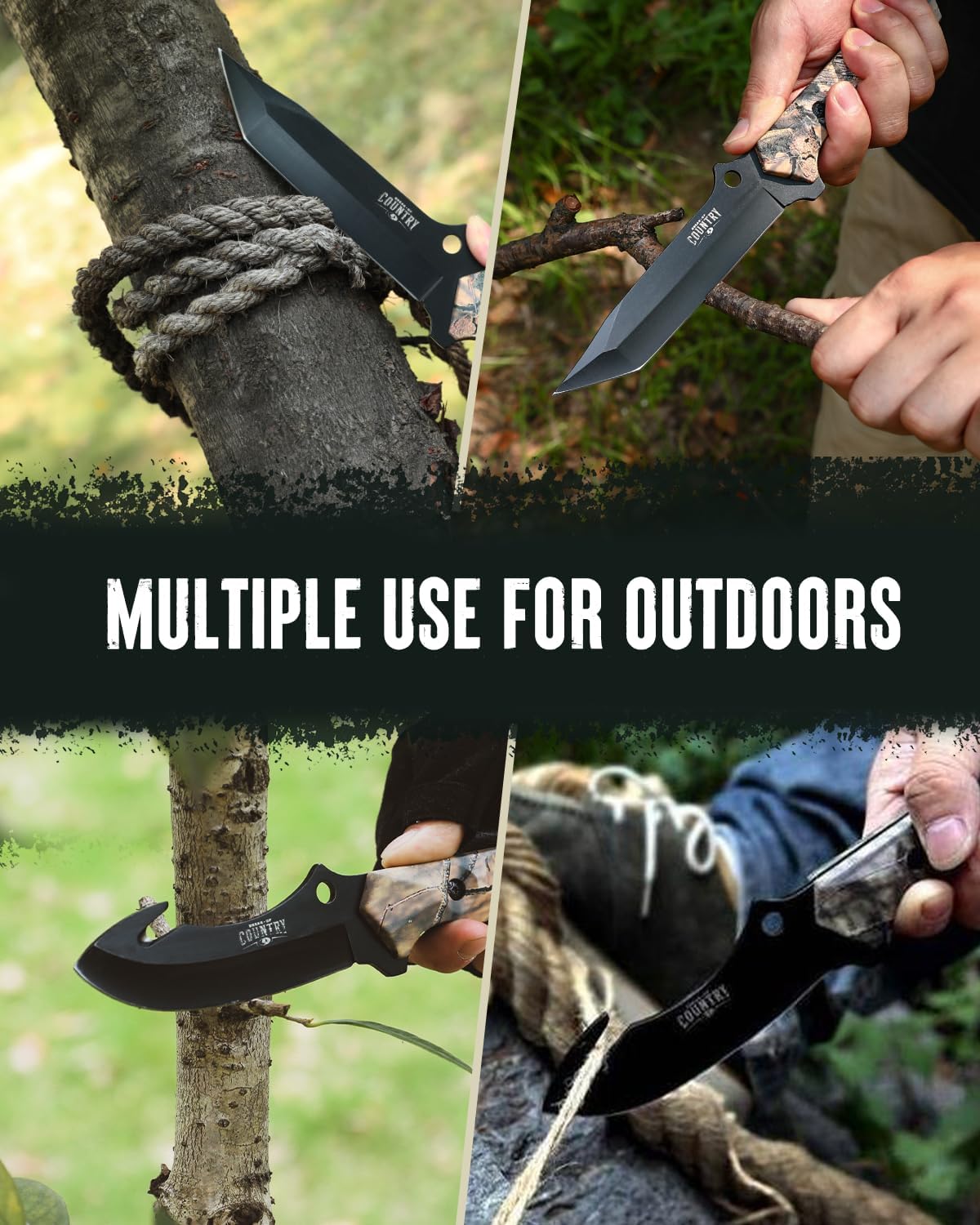 Thumbnail 5 de Mossy Oak MO16002A 2-Piece Fixed-Blade Hunting Knife Set with Sheath