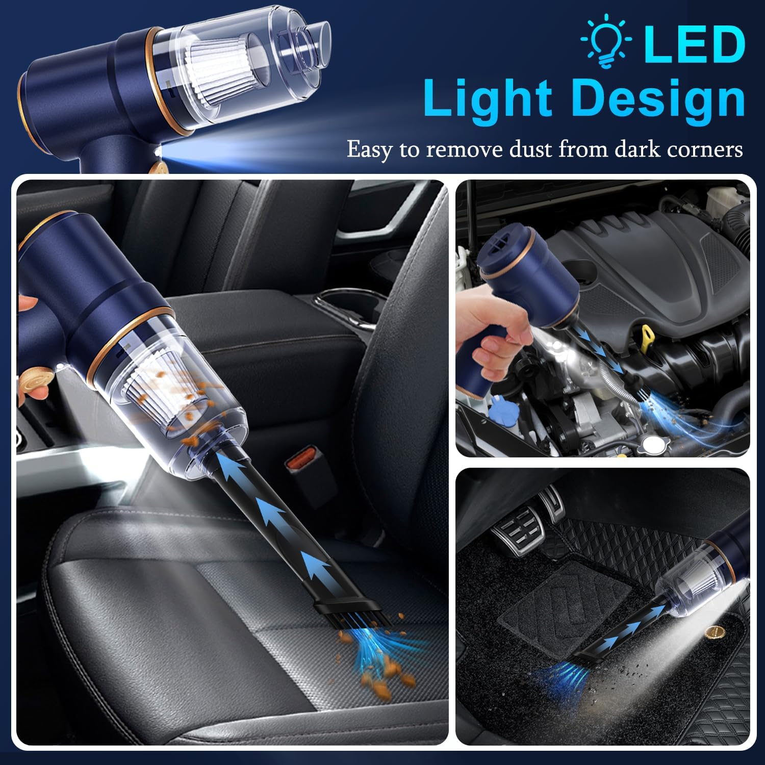 Thumbnail 6 de KMM Handheld Car Vacuum 9000 Pa with LED light
