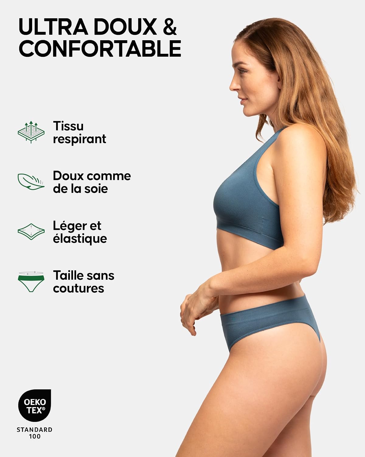 Thumbnail 2 de DANISH ENDURANCE Strings en Fibre de Bambou Stretch – Tanga Ultra Doux, Lot de 3 (Femme)