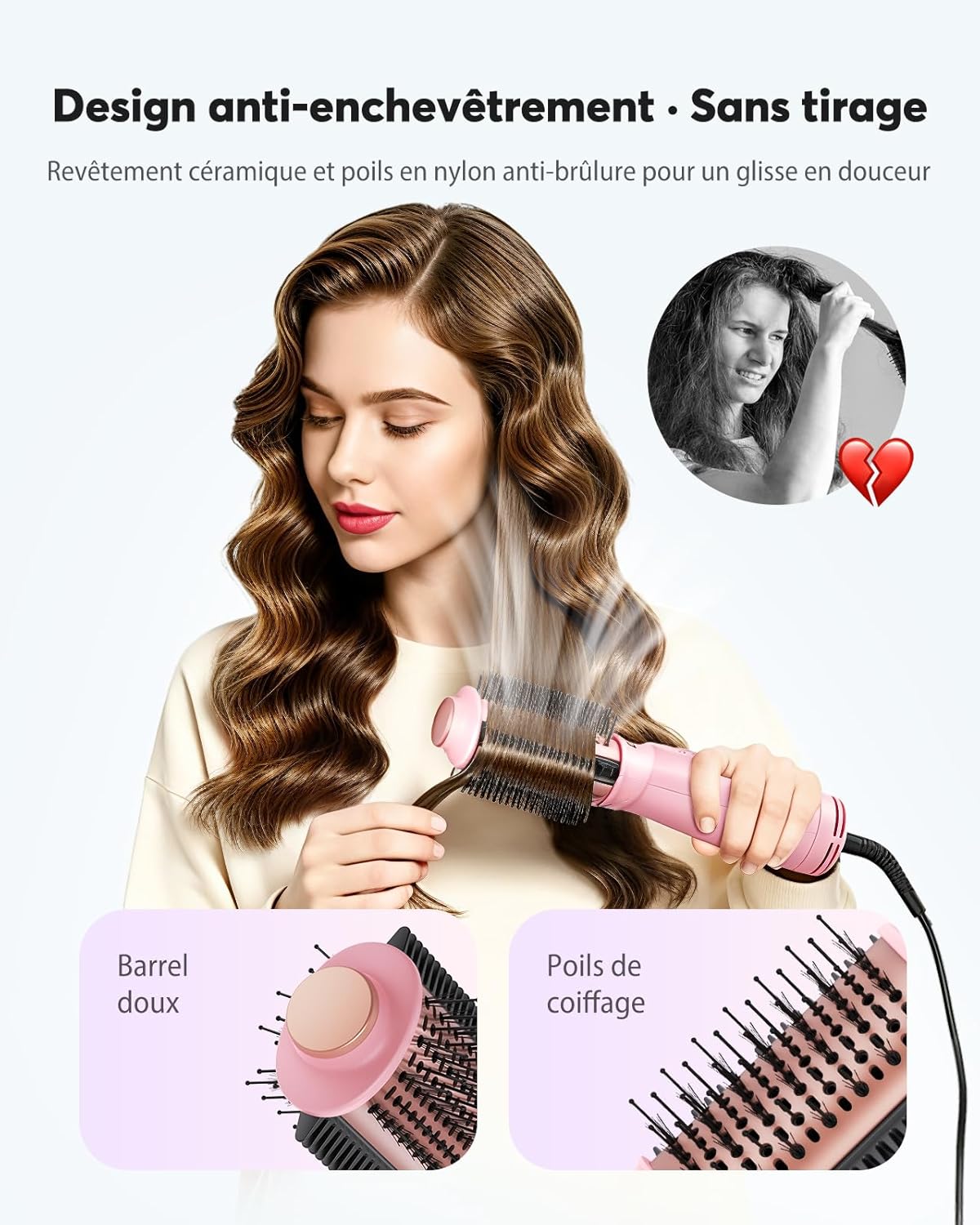 Detalle de Bopcal Mini Brosse Soufflante Voyage 4 en 1: compacte, polyvalente et idéale pour les voyages