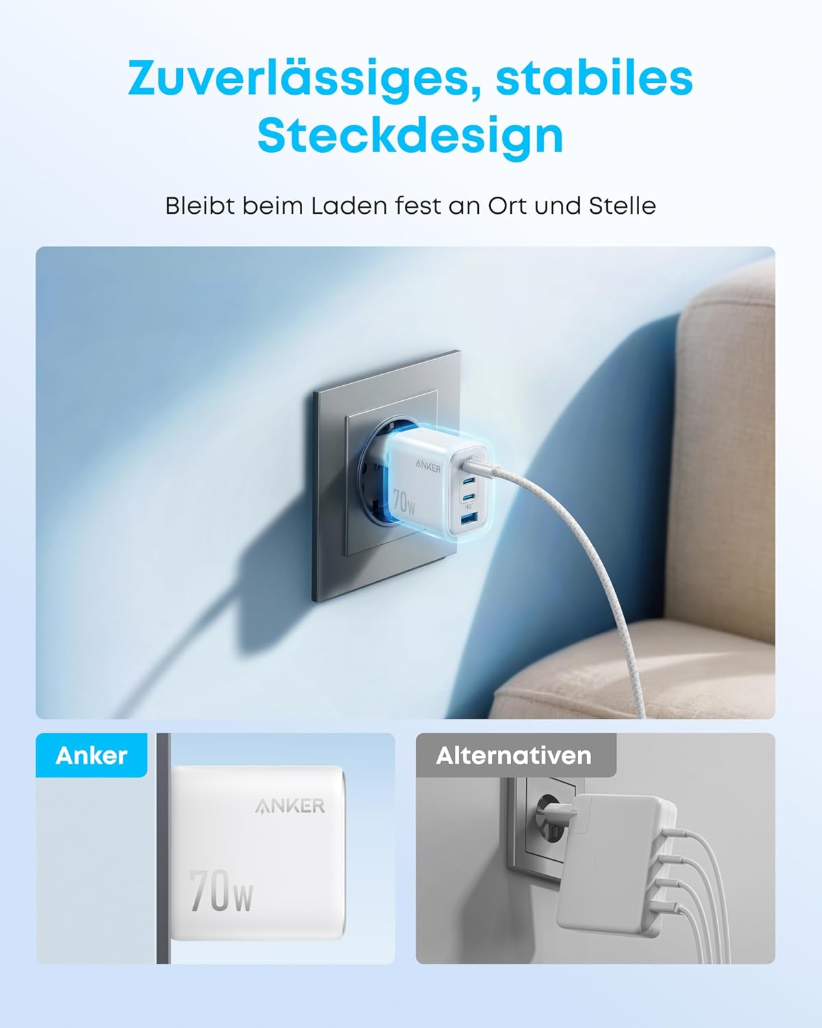 Thumbnail 5 de Anker Zolo 70W USB C Ladegerät 70W