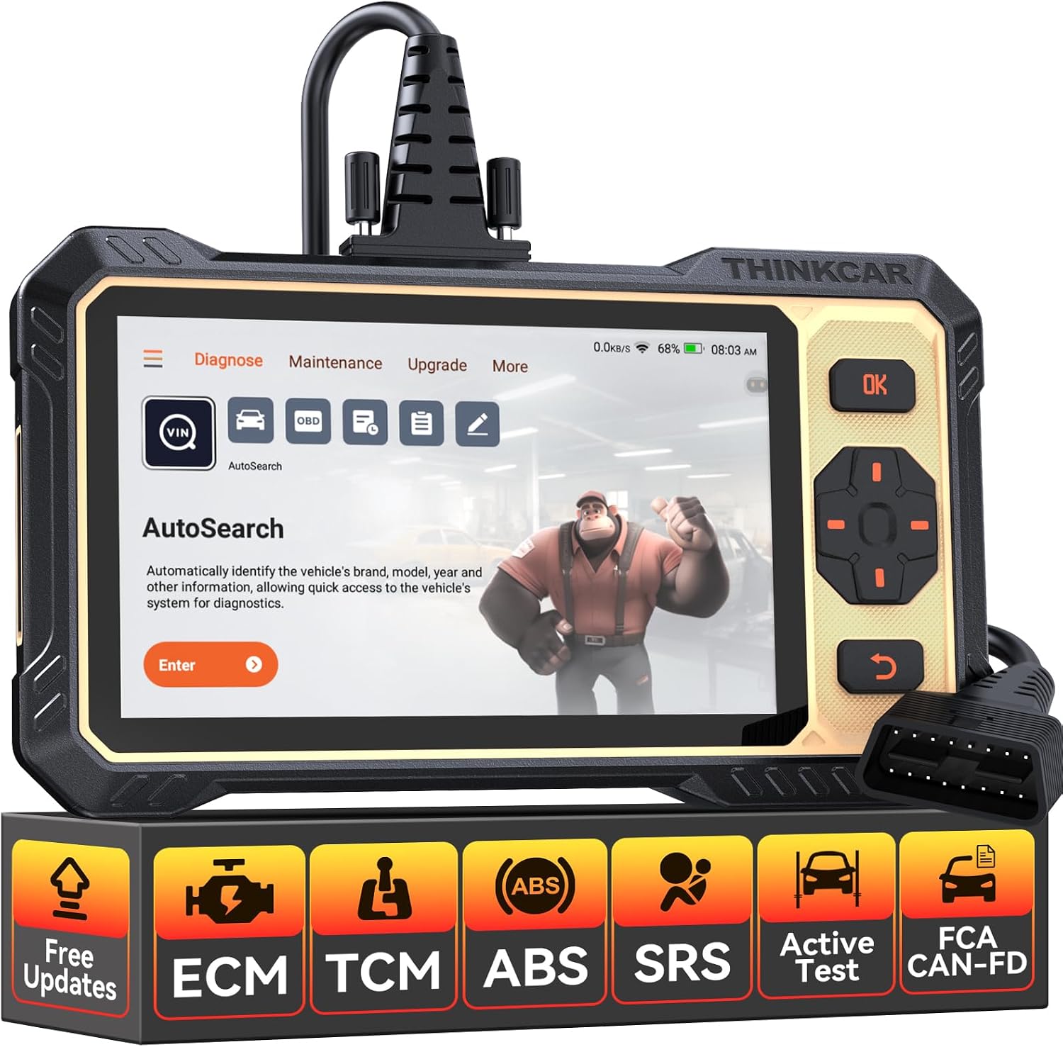 Detalle de THINKCAR THINKSCAN 662 OBD2 Scanner with Bidirectional Tests and 12 Resets