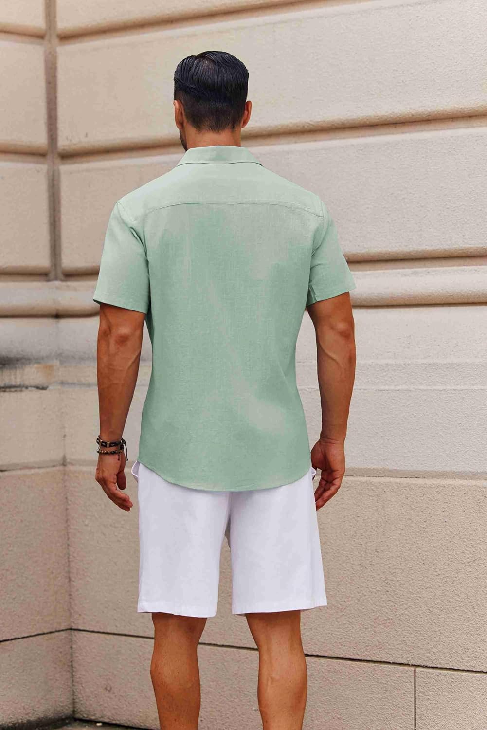 Thumbnail 3 de COOFANDY linen button down shirt 100% cotton