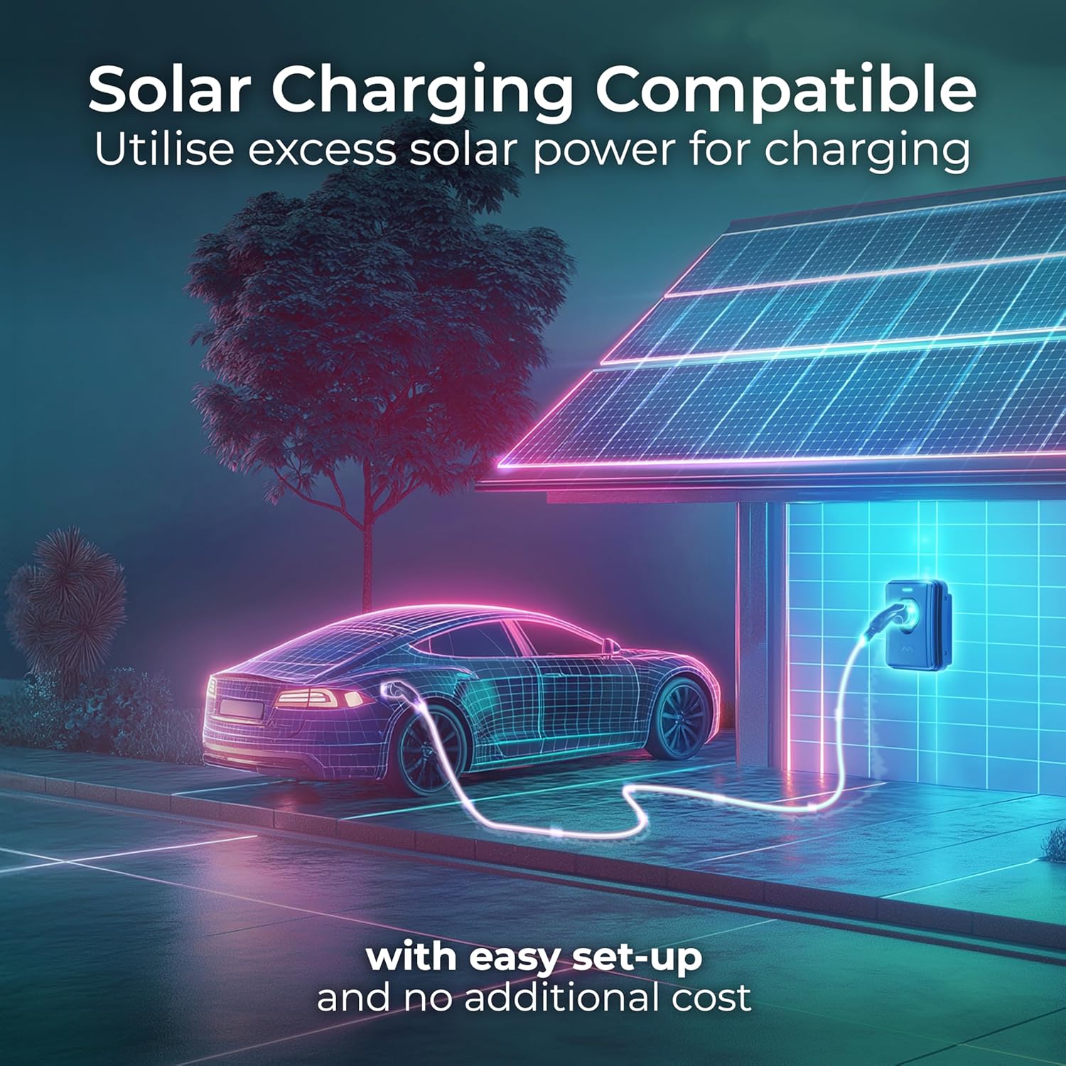 Thumbnail 4 de Masterplug Smart EV Home Wall Charger (Type 2, Socket Only) Mode 3, 7.4kW 32A, Wi‑Fi & Auto‑Lock, IP55