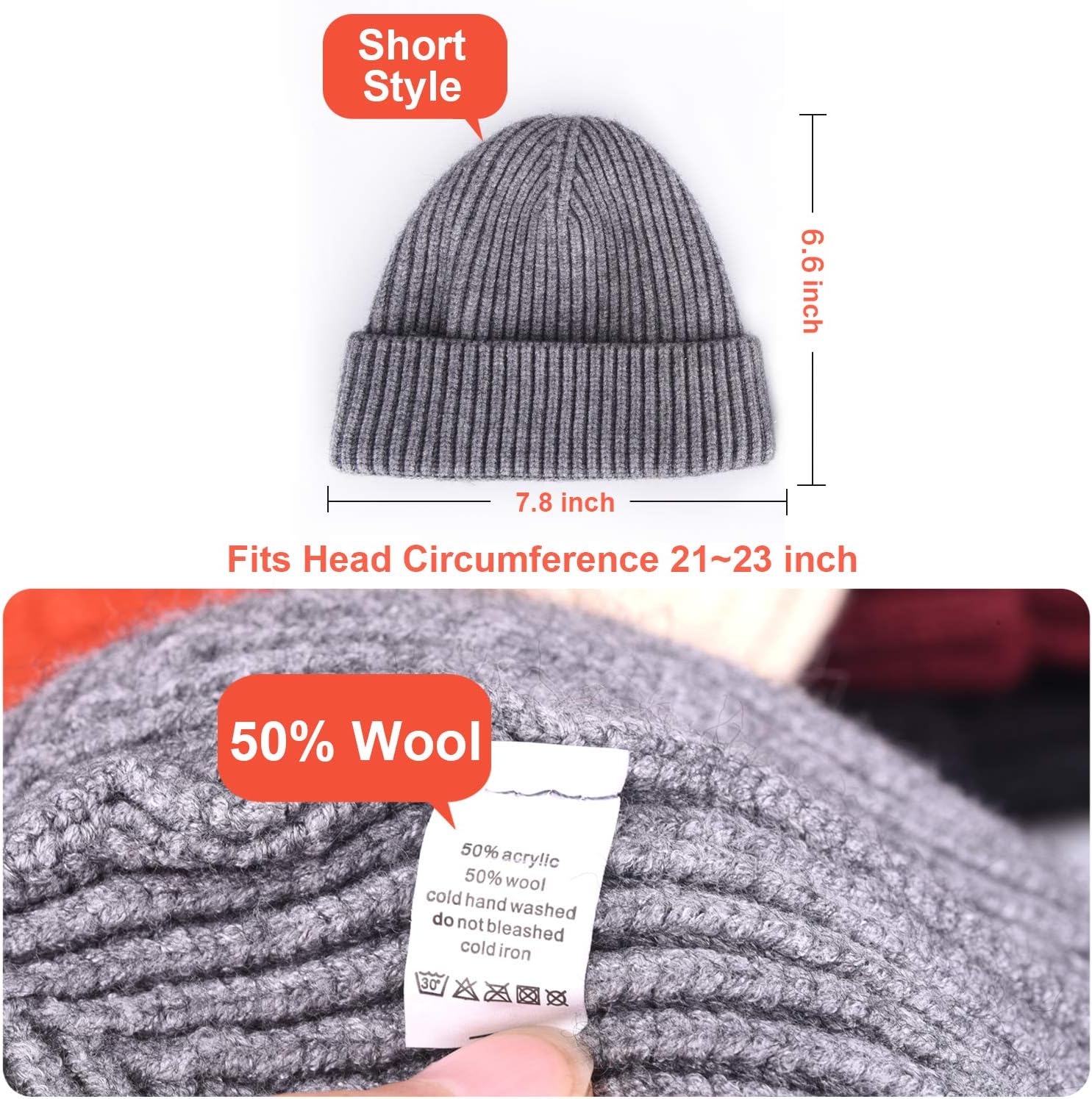 Detalle de ROYBENS Fisherman Beanie, Wool Blend