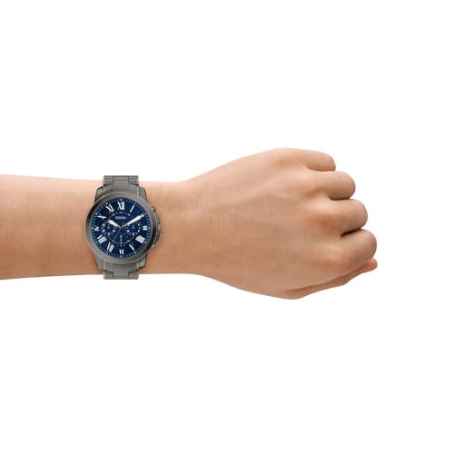 Detalle de Fossil Grant Watch for Men: Quartz Chronograph with Gunmetal Stainless Steel Strap