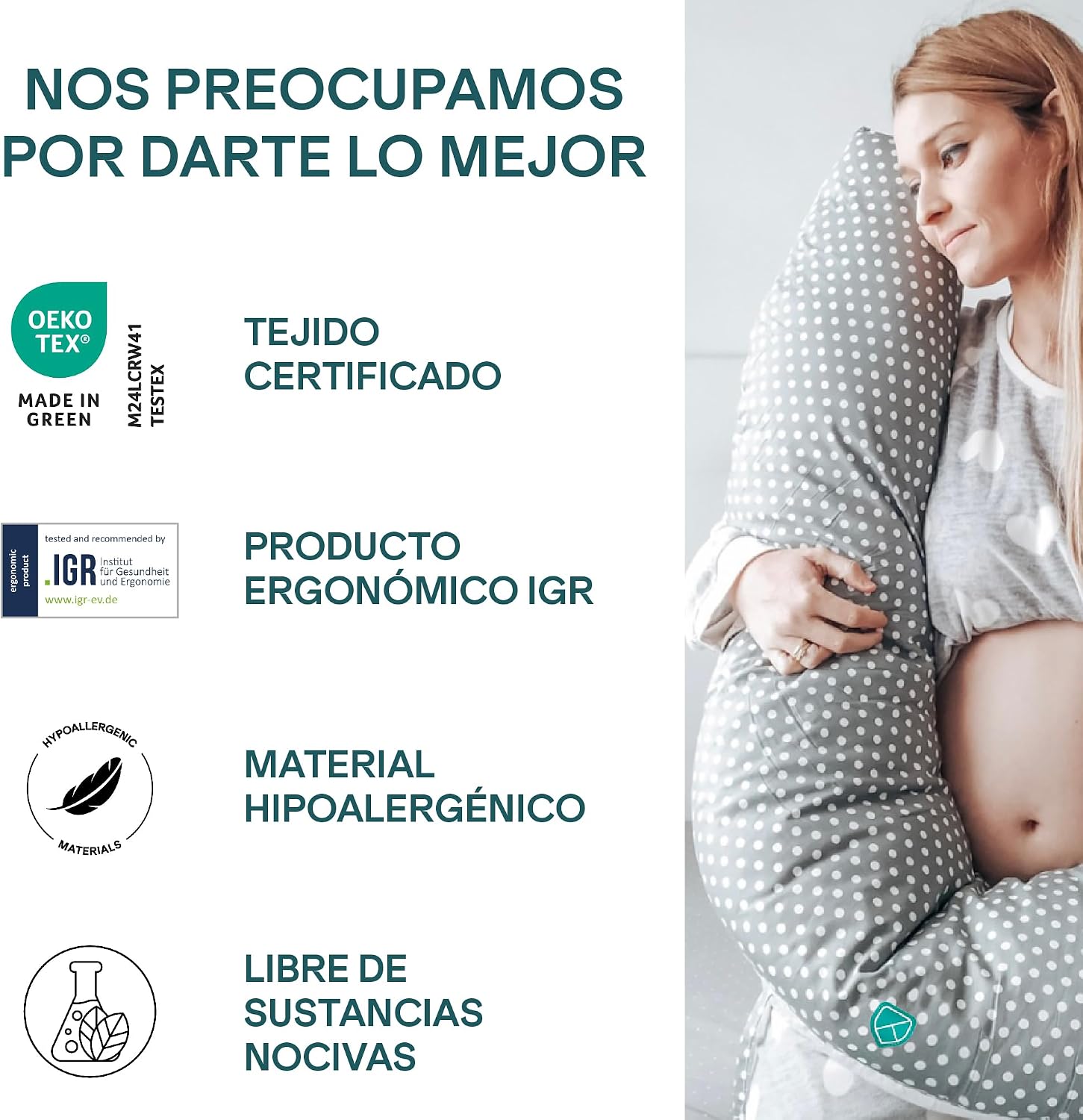 Detalle de KOALA BABYCARE Cojín lactancia XL