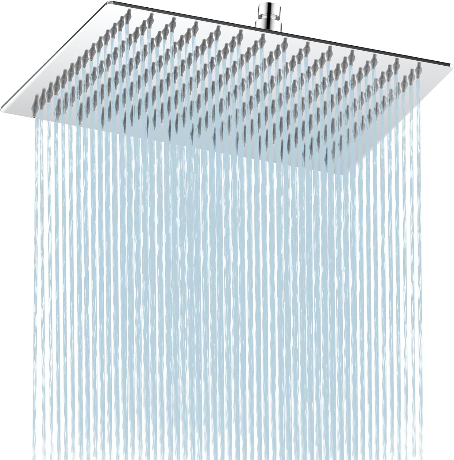 Detalle de HAUSPROFI Antikalk-Duschkopf quadratisch 12 Zoll – Regenduschkopf aus Edelstahl, poliertes Chrom