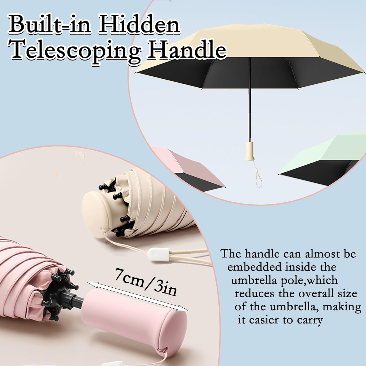 Thumbnail 2 de Travebo mini travel umbrella with UPF 50+