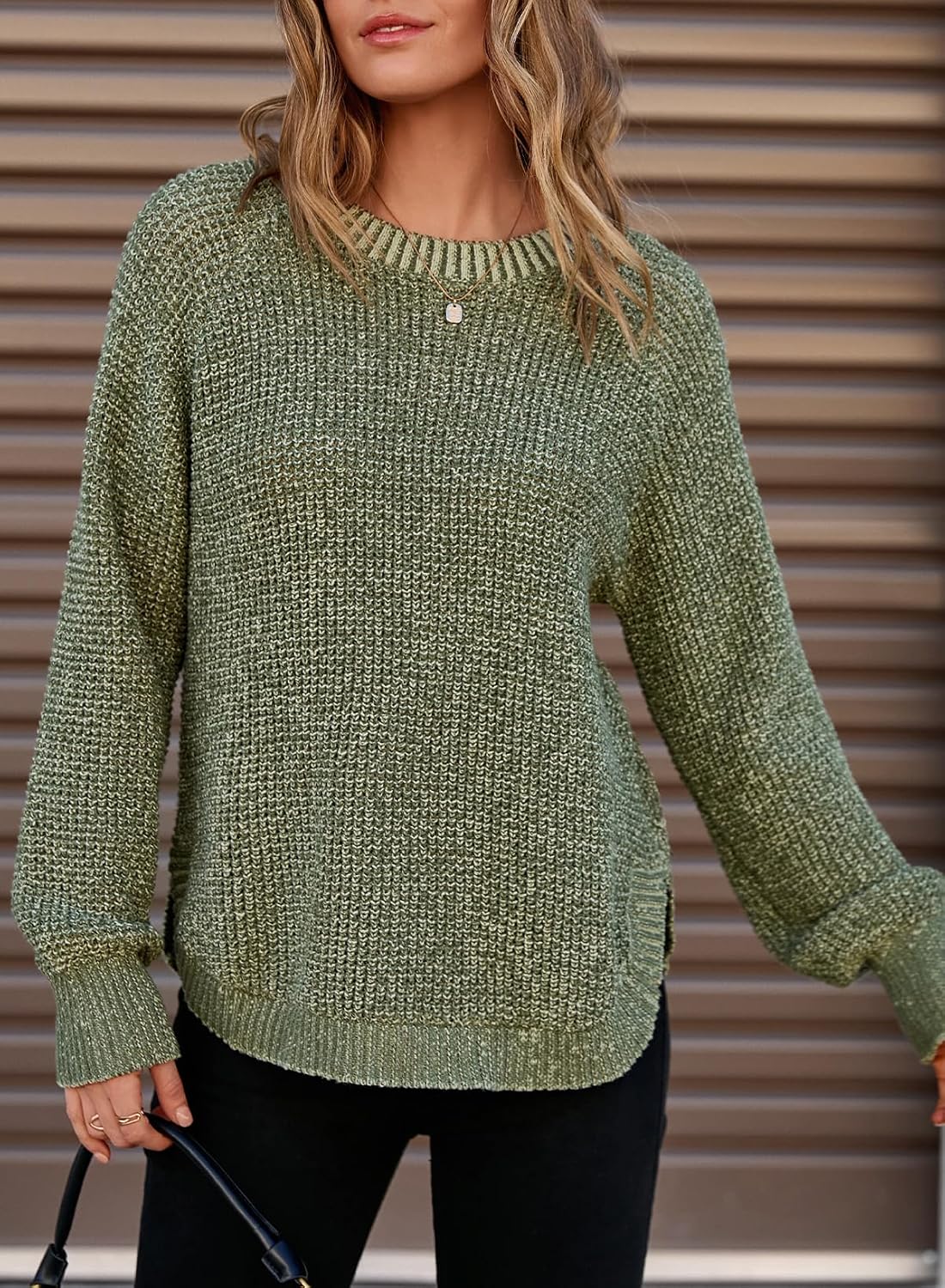 Detalle 2 de Dokotoo Women's Pullover Sweater, Waffle Knit