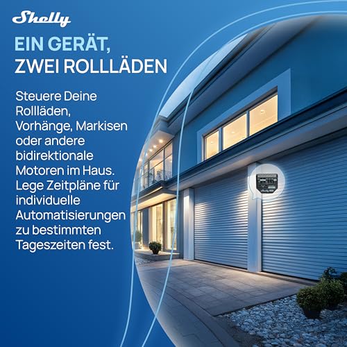 Detalle de Shelly 2PM Gen4 – WLAN 2‑Kanal Relais-Schalter, Zähler & Matter-Kompatibilität (4er‑Set)