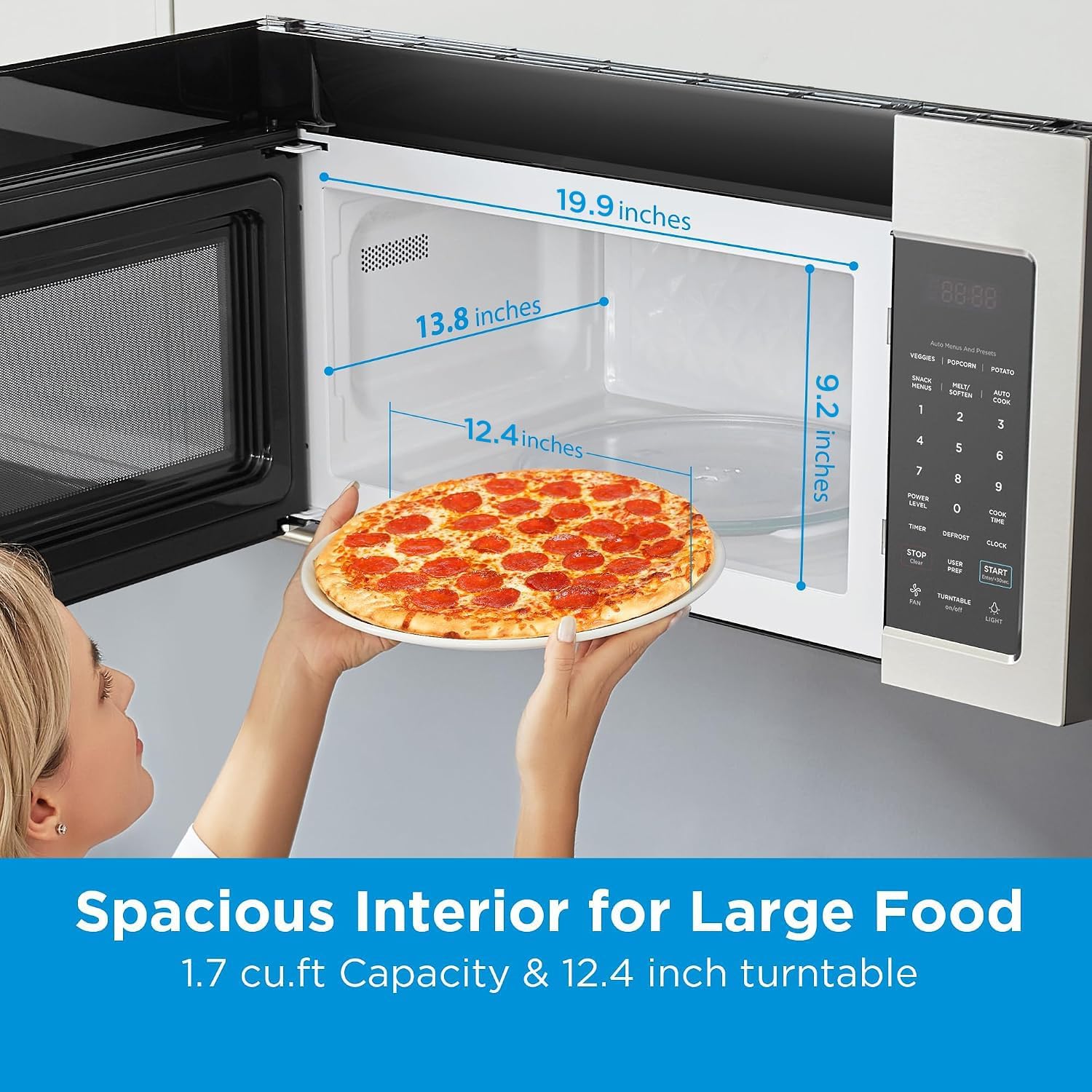 Detalle de Midea Over-the-Range Microwave, 1.7 cu. ft.