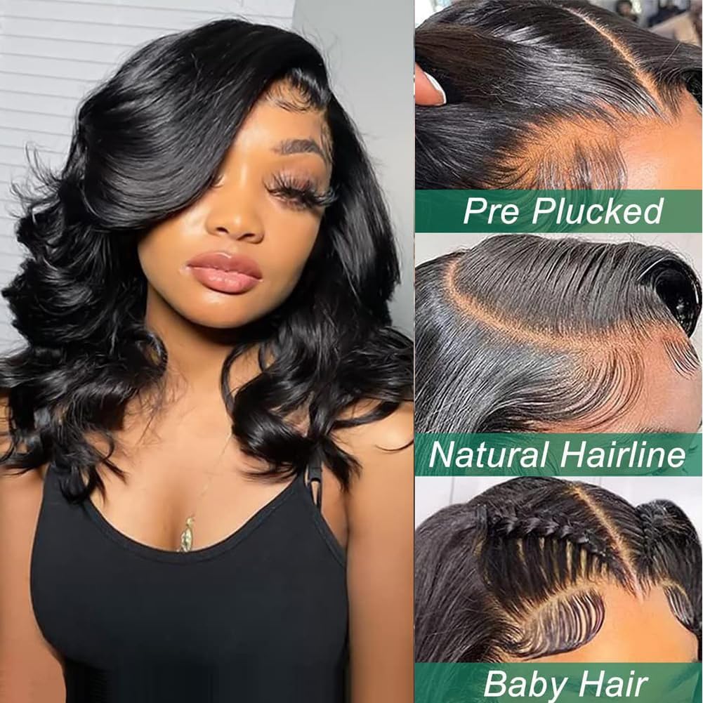 Detalle 2 de Douyin Bob Wig 14" Human Hair Lace Front ๐โ