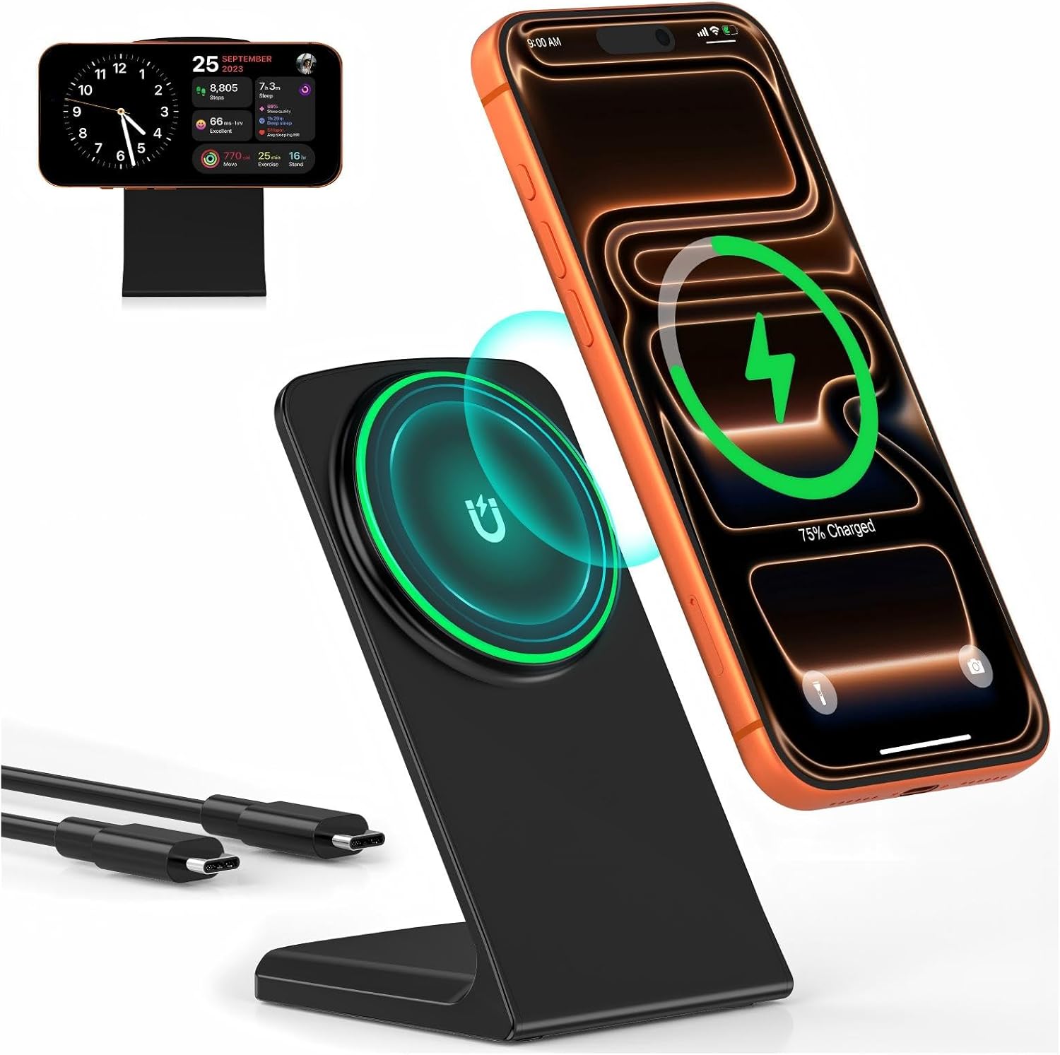 Detalle de MagSafe Charger Stand 15W Magnetic Wireless Charger