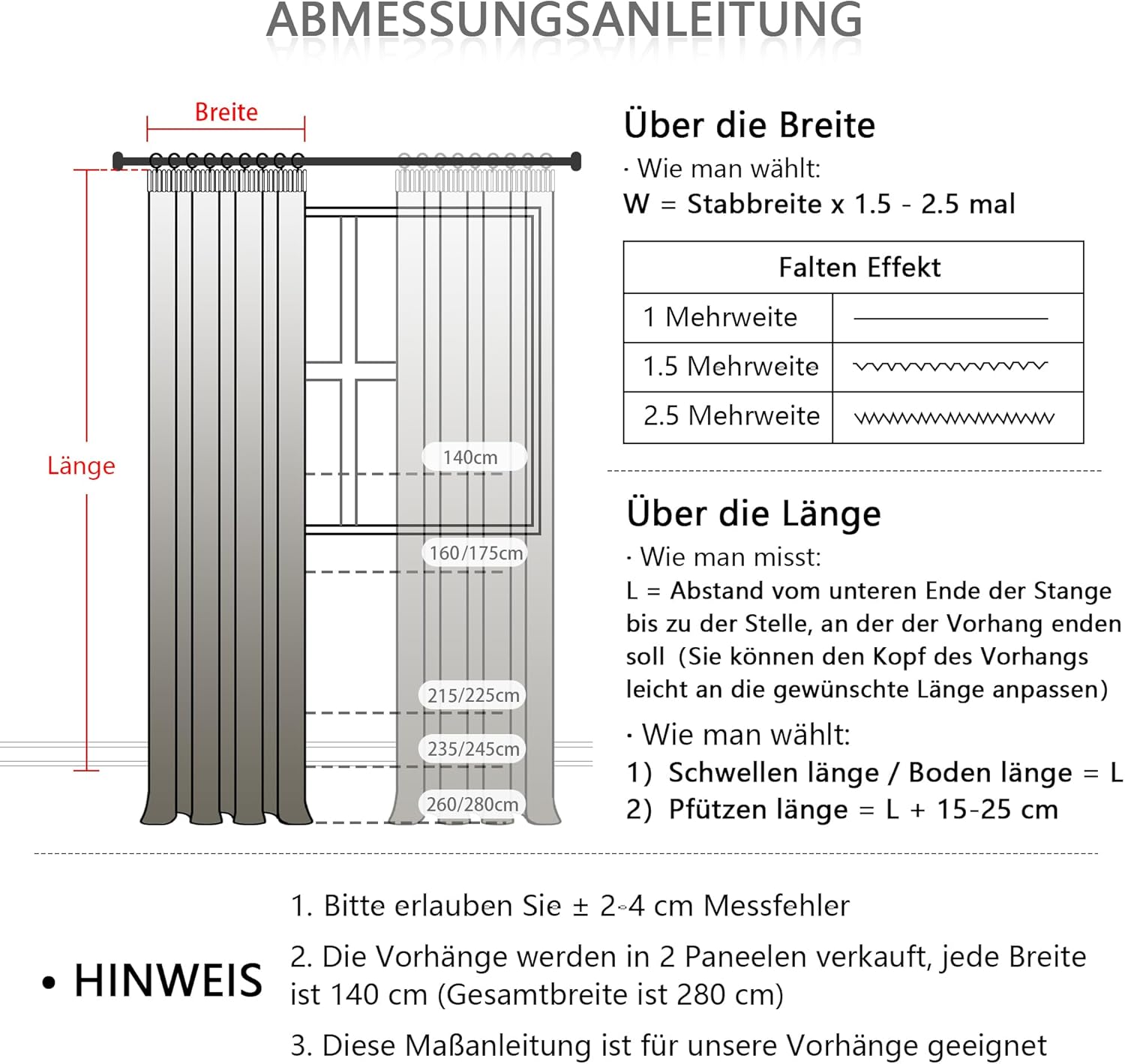 Thumbnail 5 de MYSKY HOME Wohnzimmer-Gardine „Kräuselband“ im 2er-Set (halbtransparent, Leinenoptik) Aqua Blau, H 160 x B 140 cm