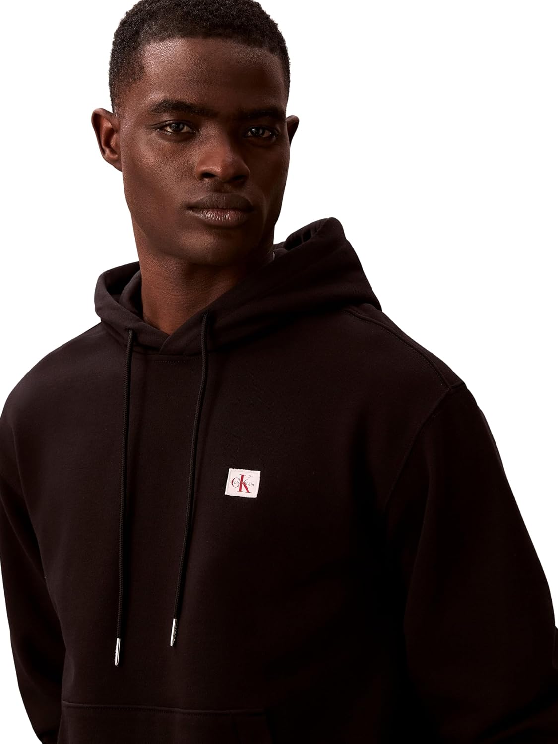 Detalle de Calvin Klein Men's 400gsm Terry Badge Hoodie