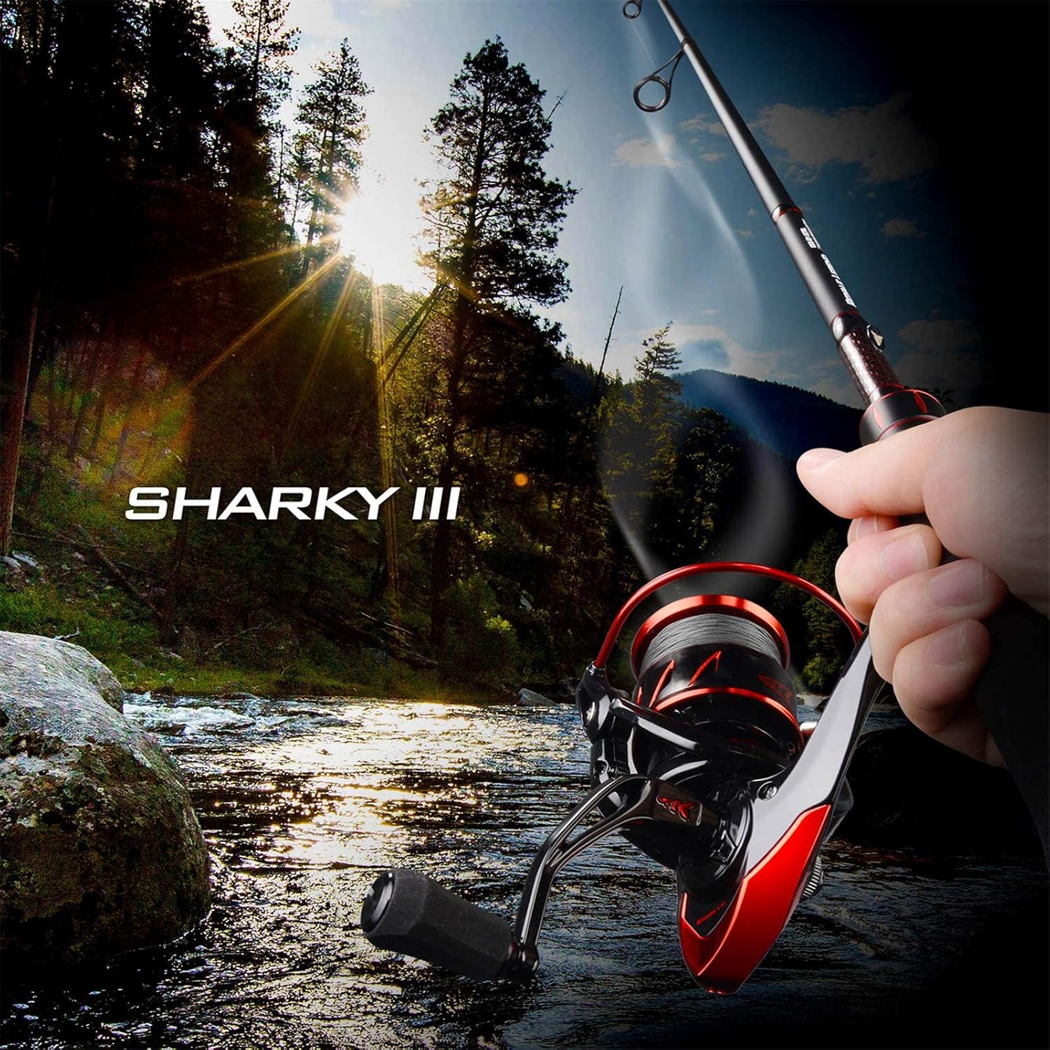 Thumbnail 1 de KastKing Sharky Spinning Reel – 5.2:1 & 6.2:1 Gear Ratios, Carbon Fiber Drag, 10+1 Bearings