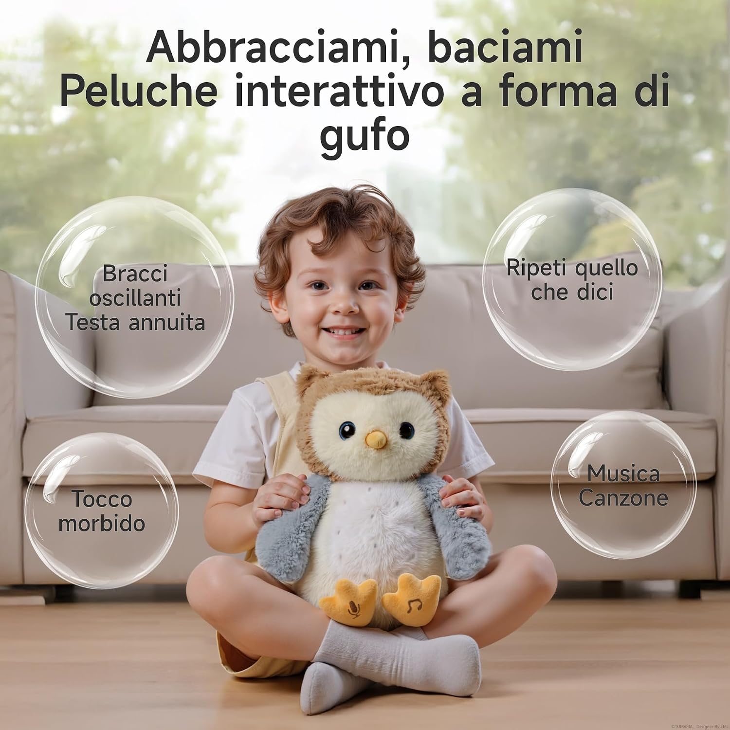 Thumbnail 1 de eJog Pup Peluche Gufo Interattivo che Canta