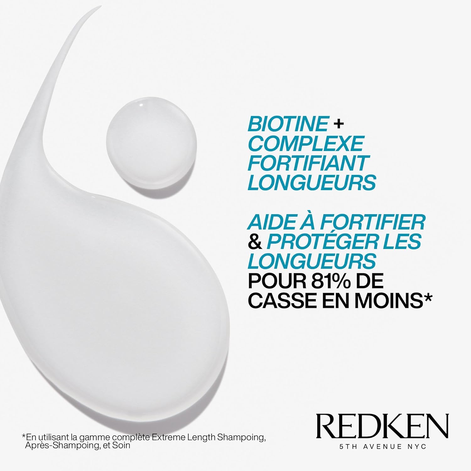 Thumbnail 4 de REDKEN Extreme Length – Shampoing fortifiant biotine & huile de ricin, nettoie en douceur (sans silicone, vegan) 300 ml