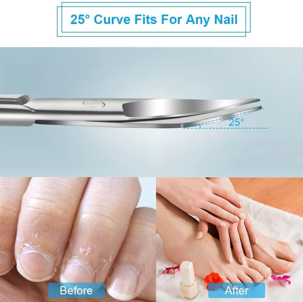 Detalle 2 de URAQT Forbici per Unghie 4 Pezzi – Set professionale per cuticole, unghie e cura mani