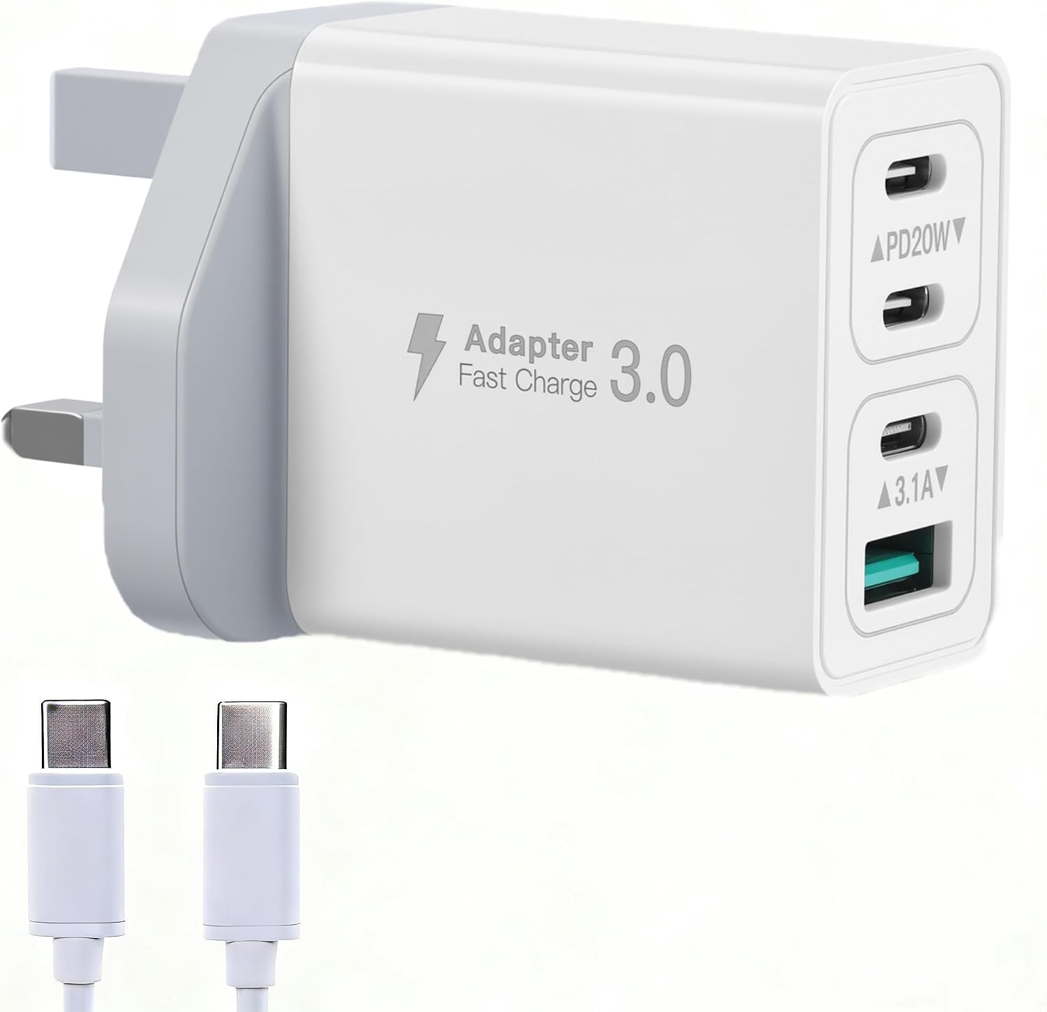 Detalle de USB C Plug charger 4 ports fast