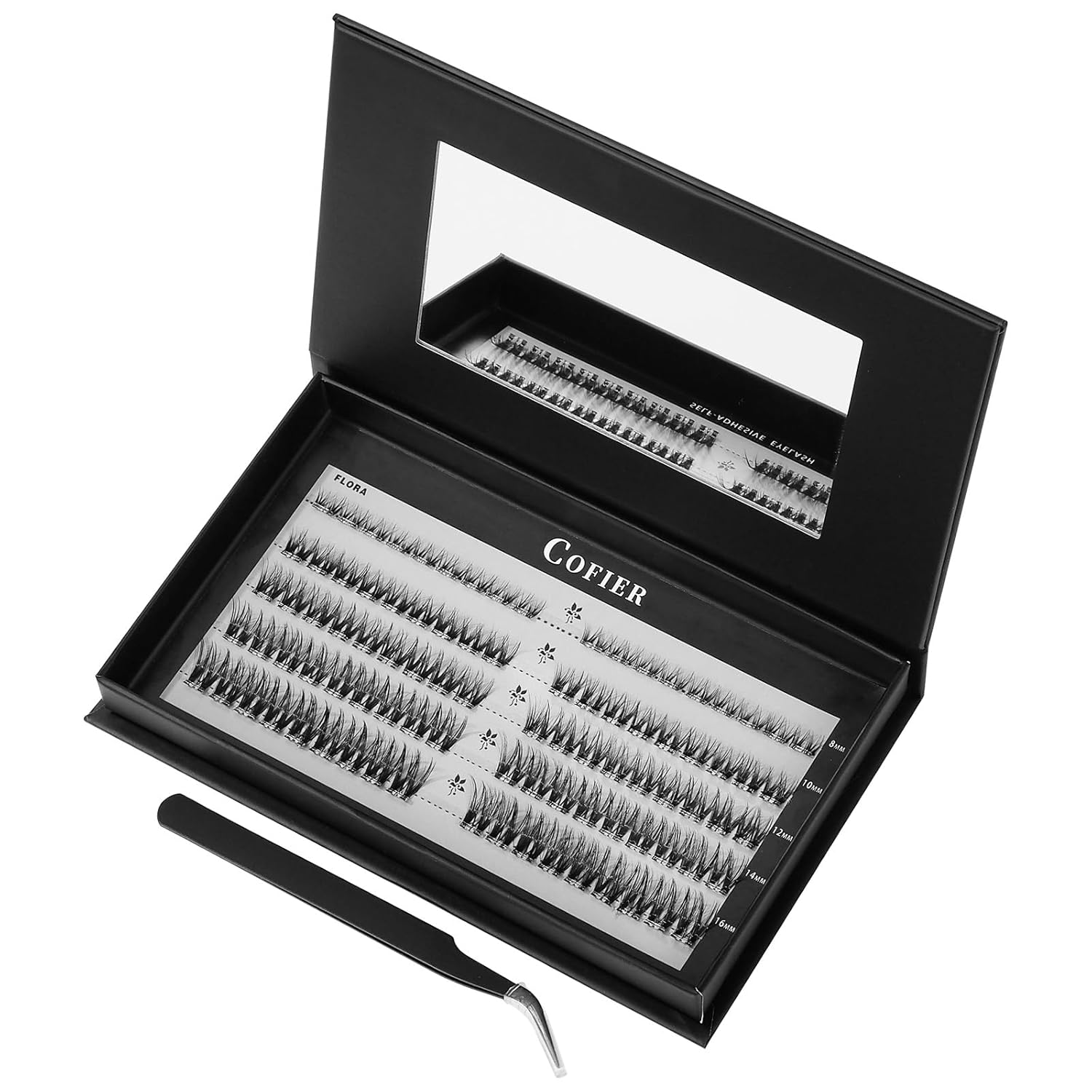 Detalle de Glue-Free Wispy Lash Clusters Kit (90 Pcs) by Cofier — DIY Lash Extensions for Home Use