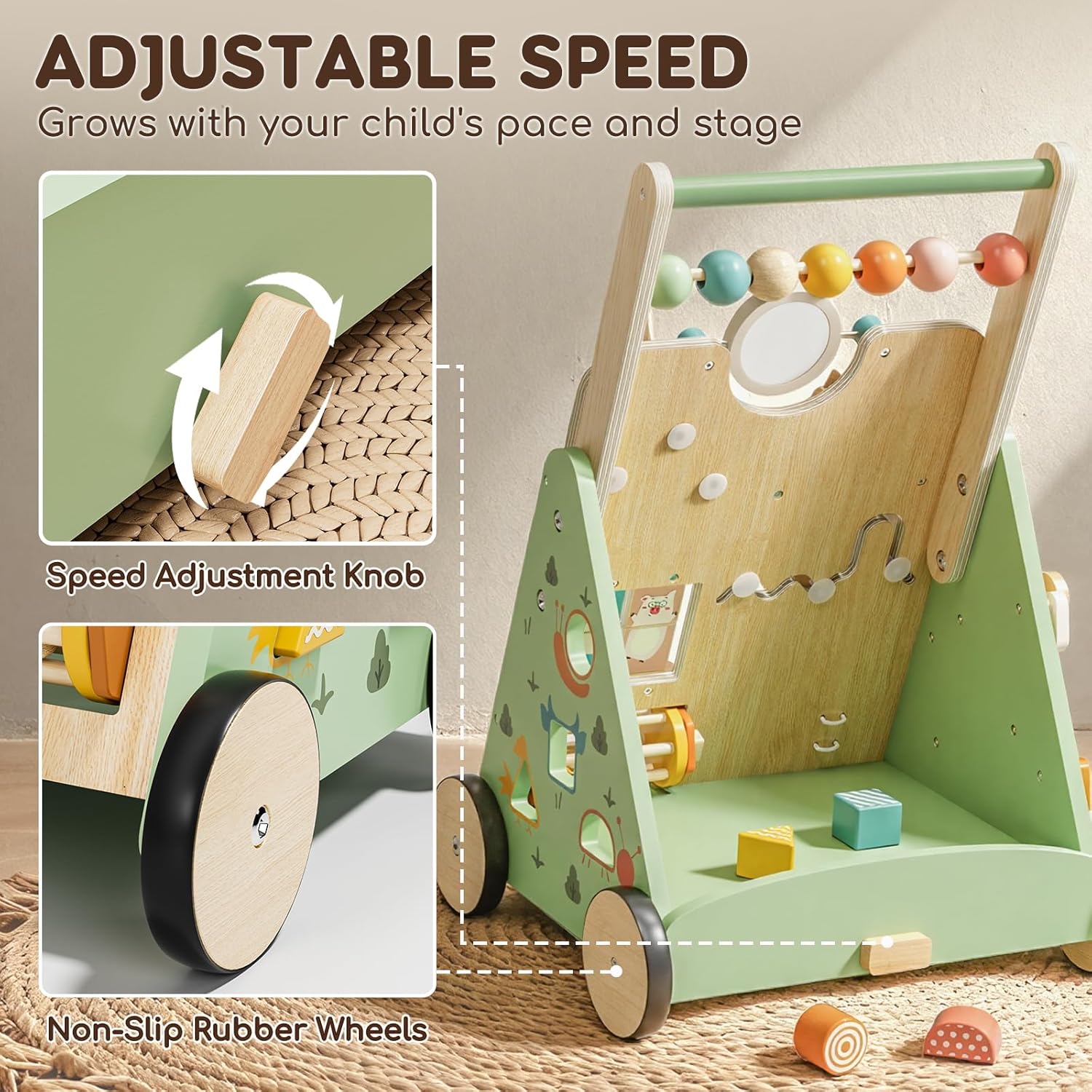 Thumbnail 2 de Lehoo Castle wooden baby walker, 10 in 1