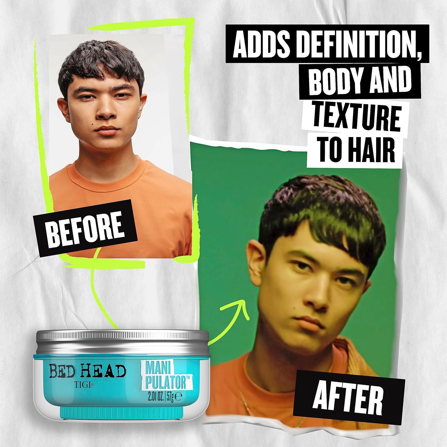 Thumbnail 6 de Bed Head by TIGI Manipulator Texturpaste – 57 g (2er Pack) für kräftiges, flexibles Styling