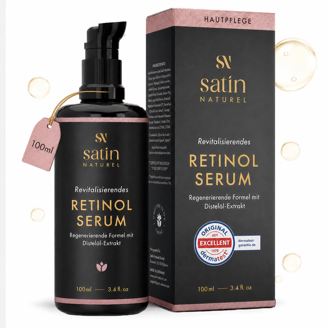 Detalle de Satin Naturel Retinol Serum 100 ml