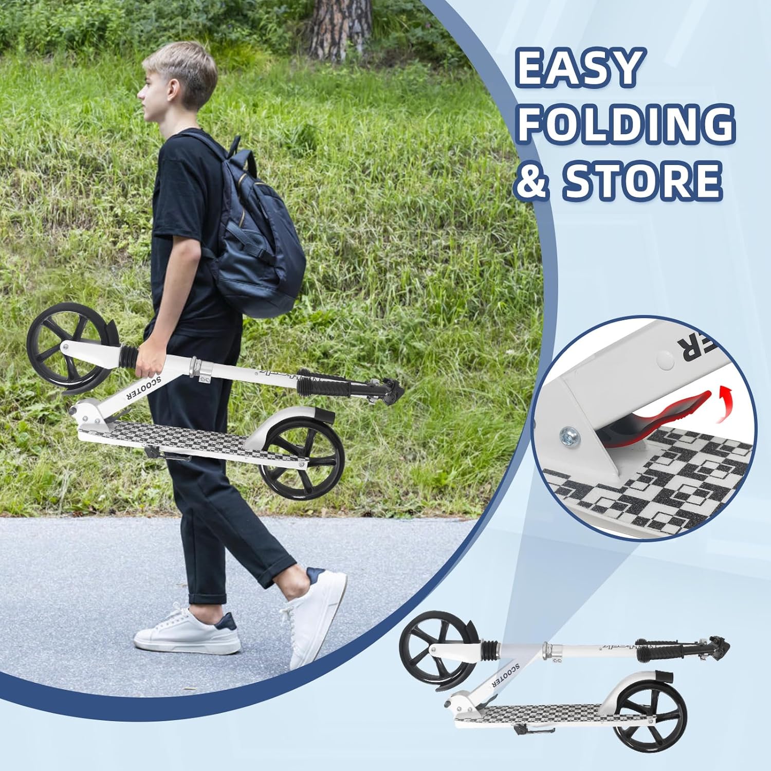 Thumbnail 3 de Nattork Kick Scooter 220 lb Capacity