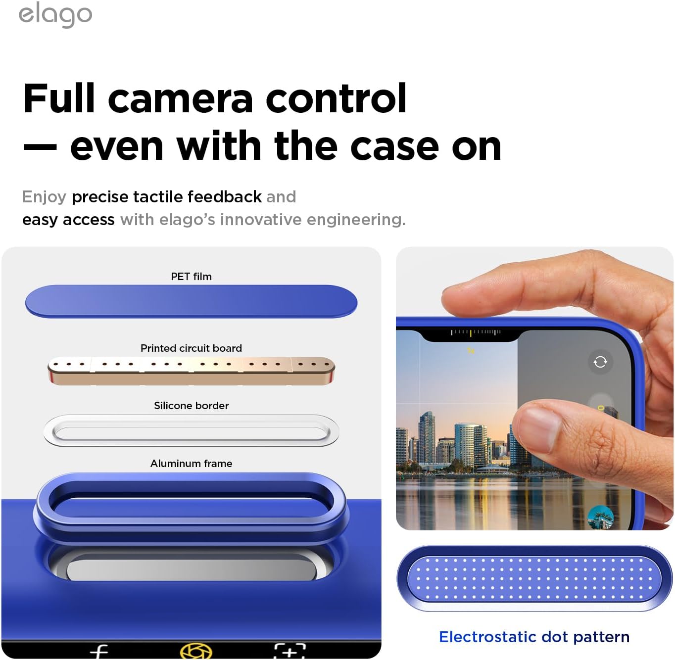 Detalle de Elago Cover Magnetica in Silicone Liquido per iPhone 17 Pro Max (6,9") – Blu Cobalto, MagSafe