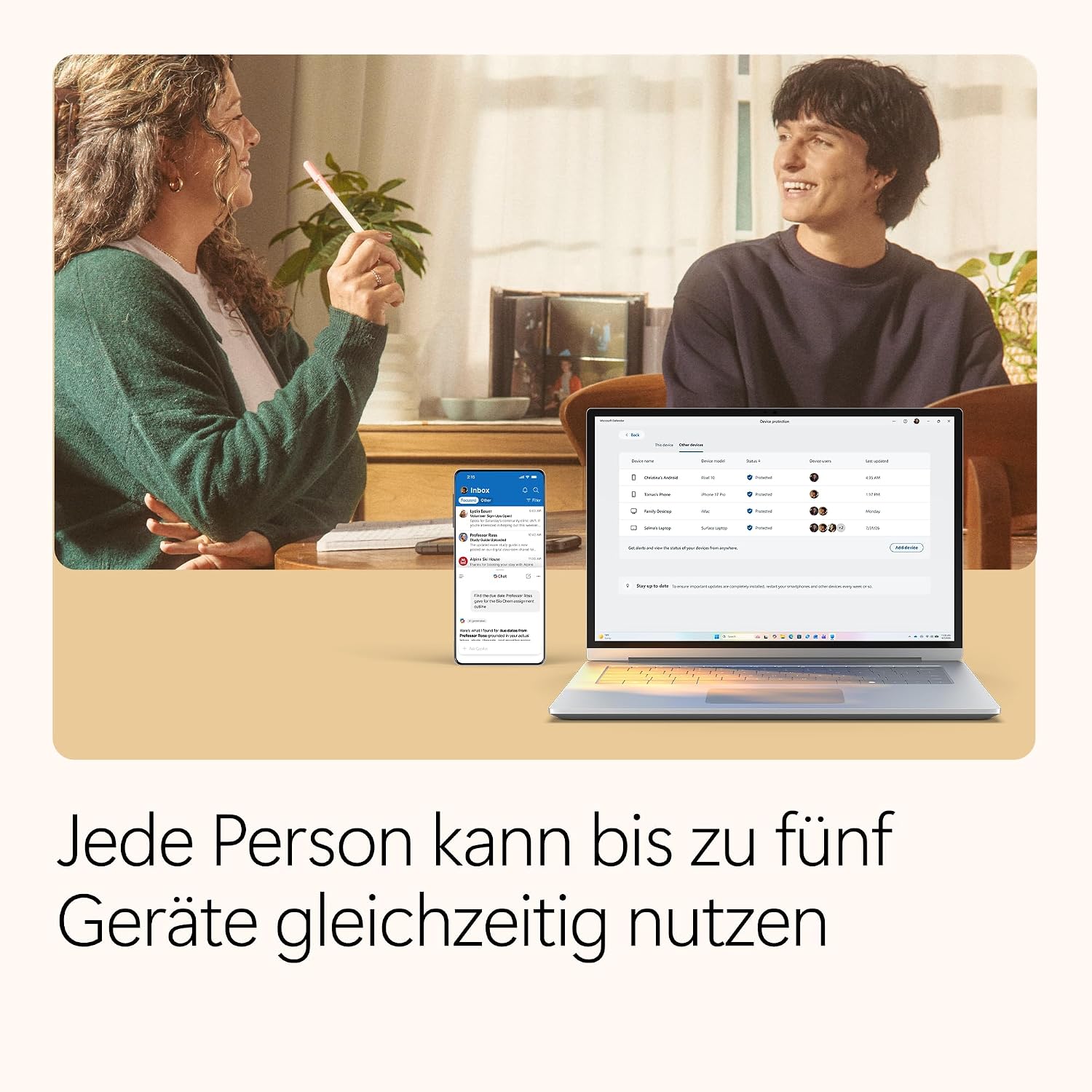 Thumbnail 1 de Microsoft 365 Family – 1 Jahr, bis zu 6 Personen, KI-gestützte Apps & umfangreicher Cloudspeicher