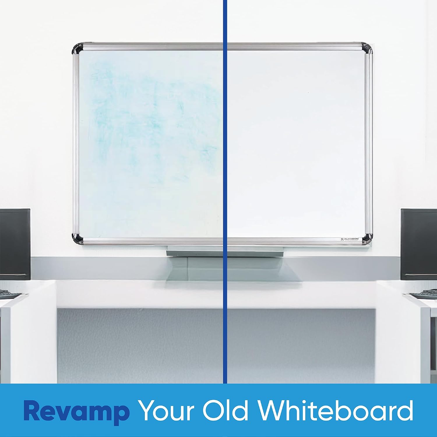 Detalle de HeatPomelo Whiteboard Sticker Roll (Whiteboard Wallpaper) 335 x 44 cm, No Ghosting & Self-Adhesive