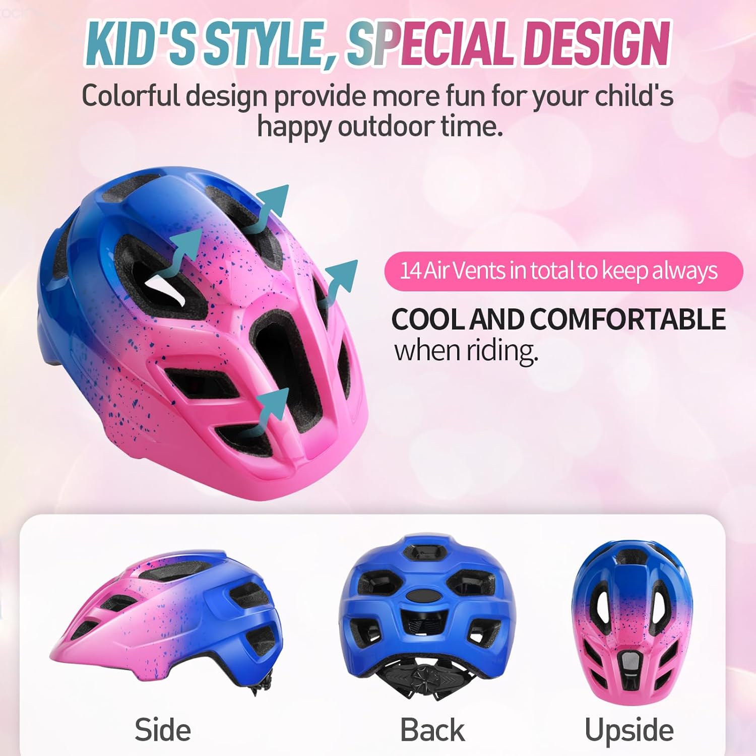 Thumbnail 3 de RaMokey Kids Bike Helmet for Boys & Girls (50-56cm) – Protective Cycling Helmet with Visor