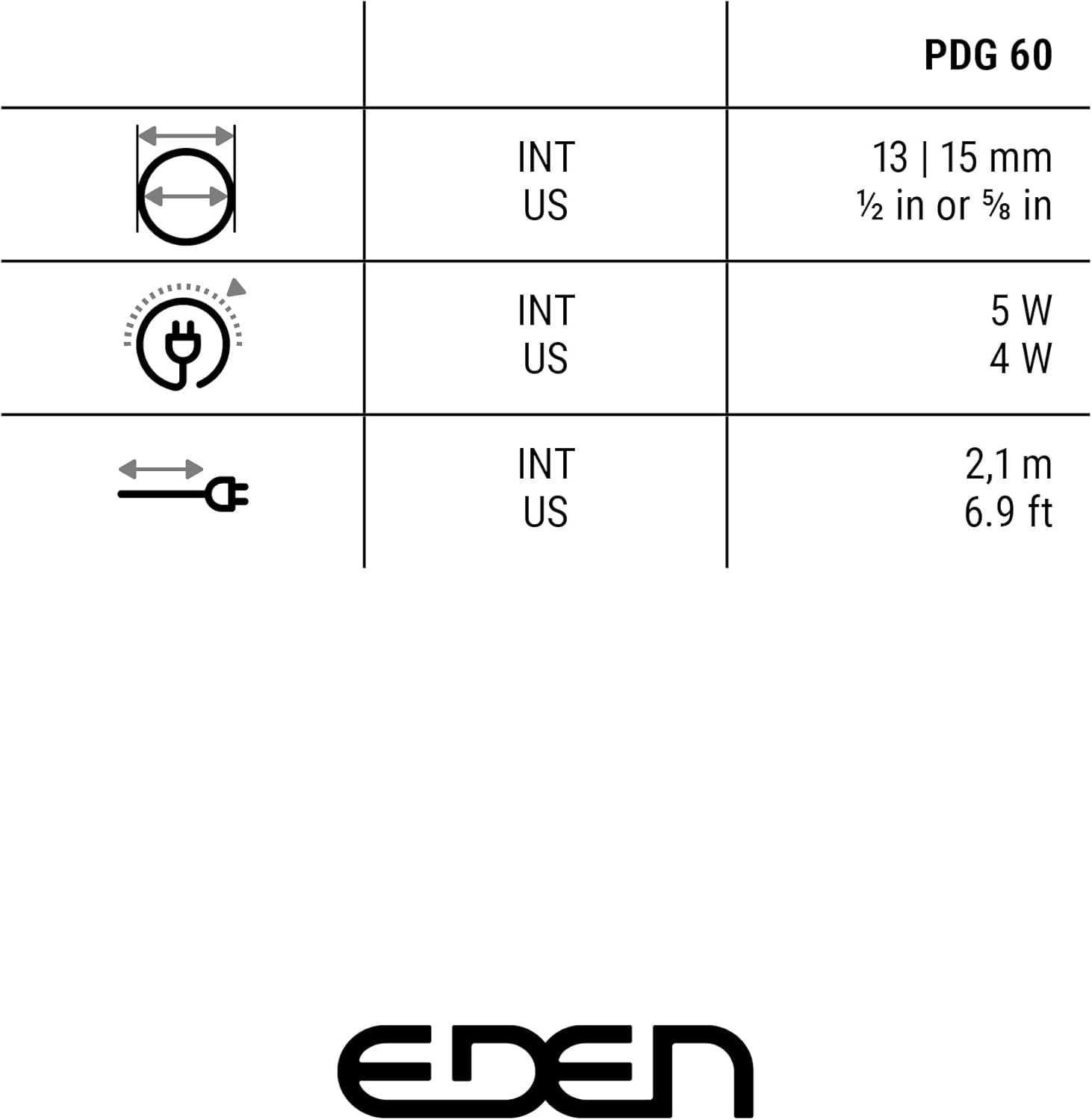 Detalle 2 de Eden PDG 60 aspirateur aquarium 300 l/h đ