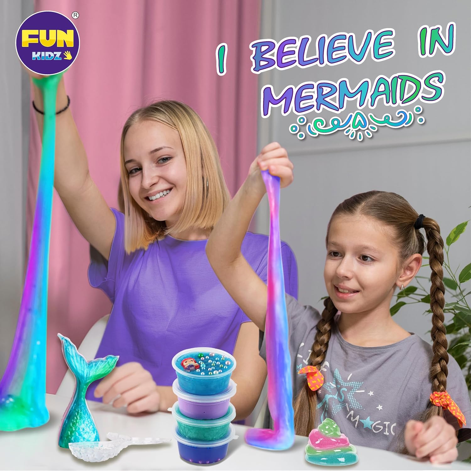 Detalle de FunKidz Mermaid Slime Kit DIY 8-12 🎲